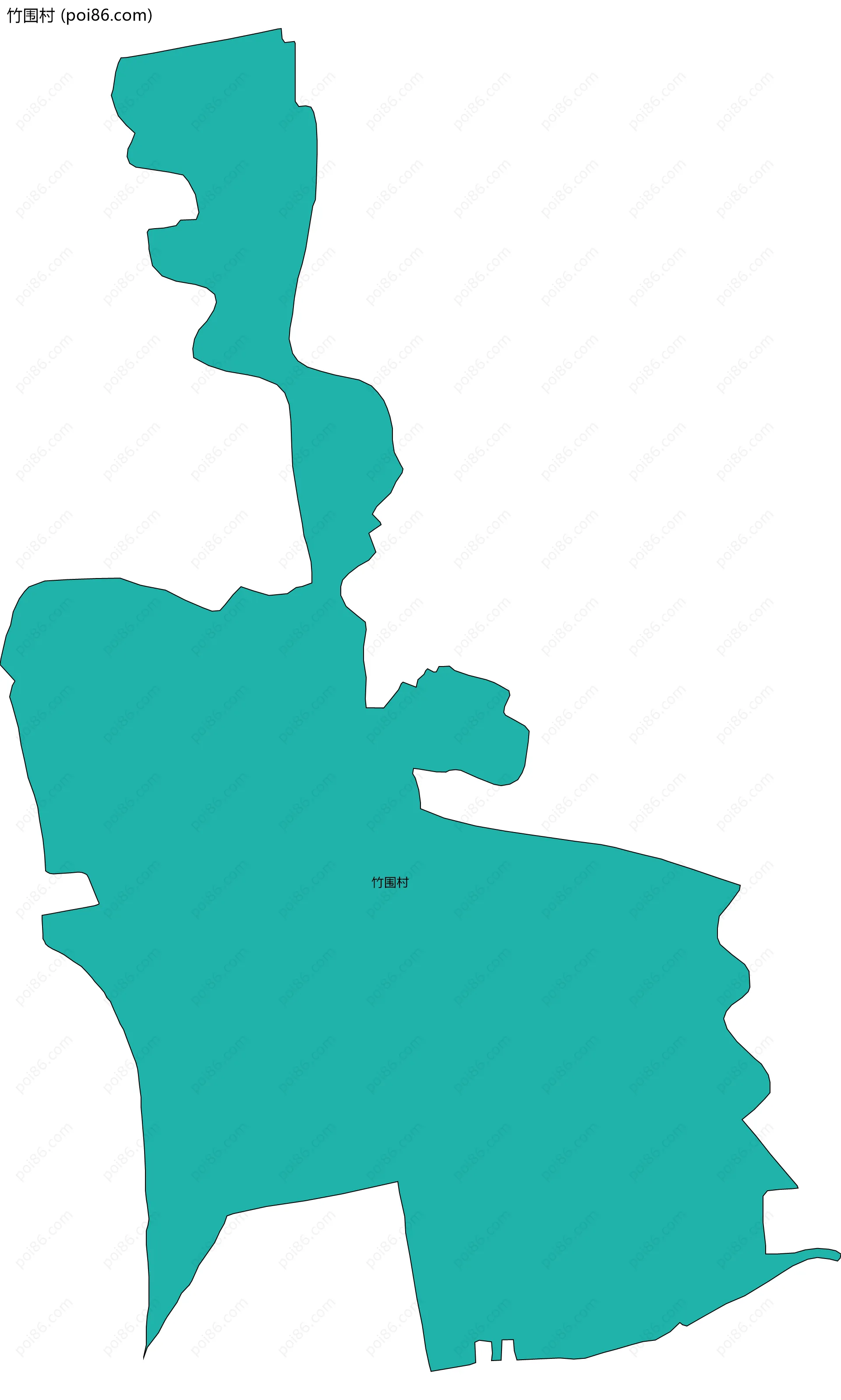 竹围村边界地图