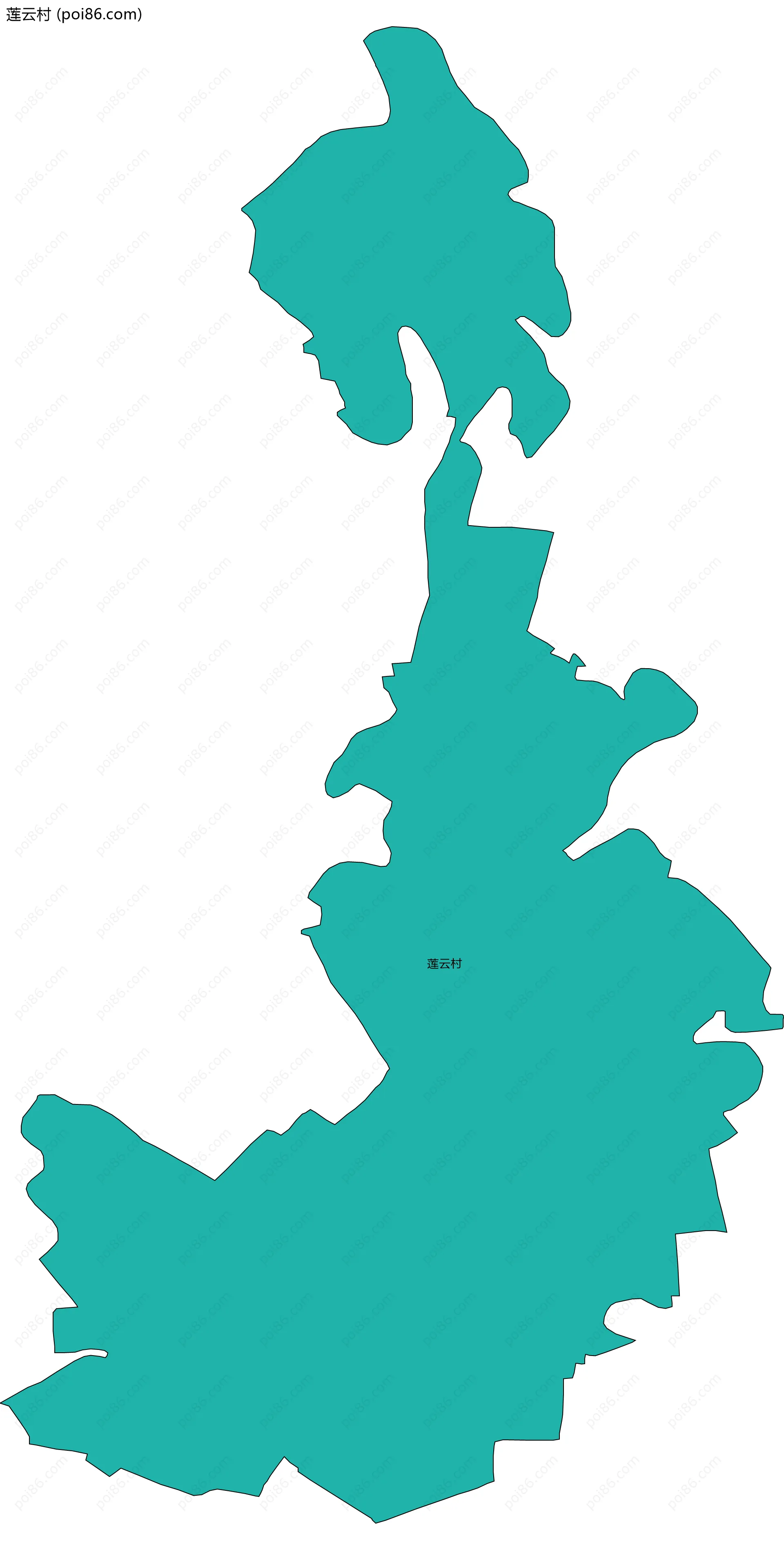 莲云村边界地图