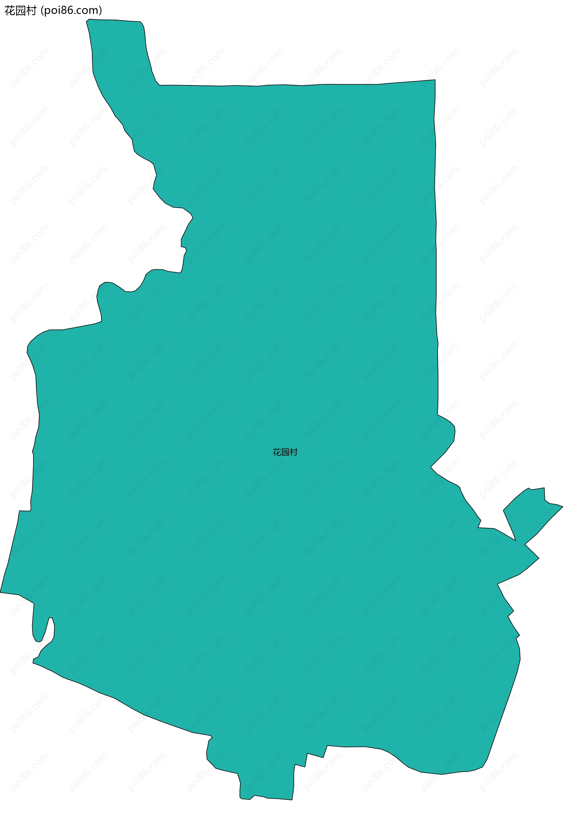 花园村边界地图