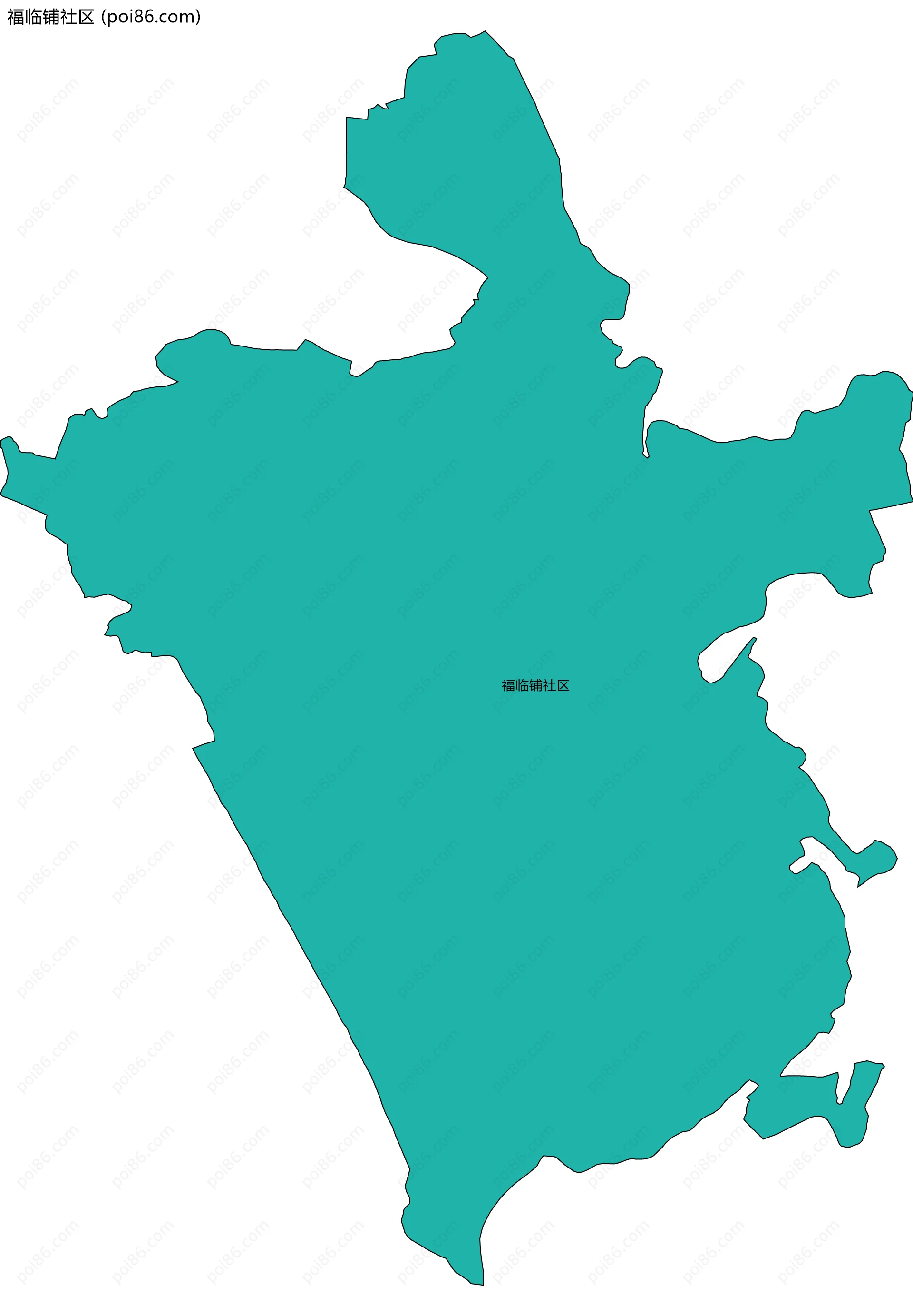 福临铺社区边界地图