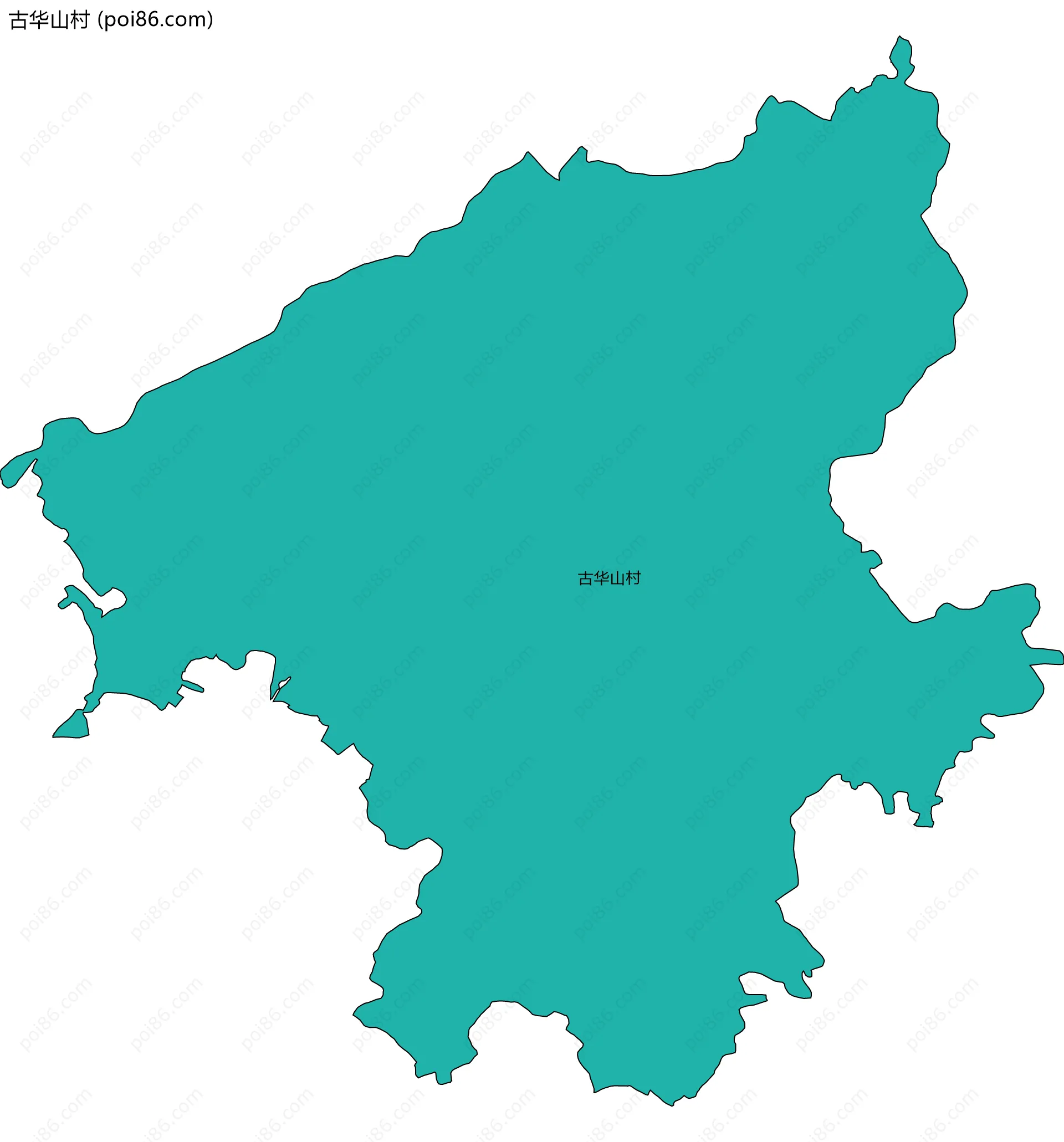 古华山村边界地图