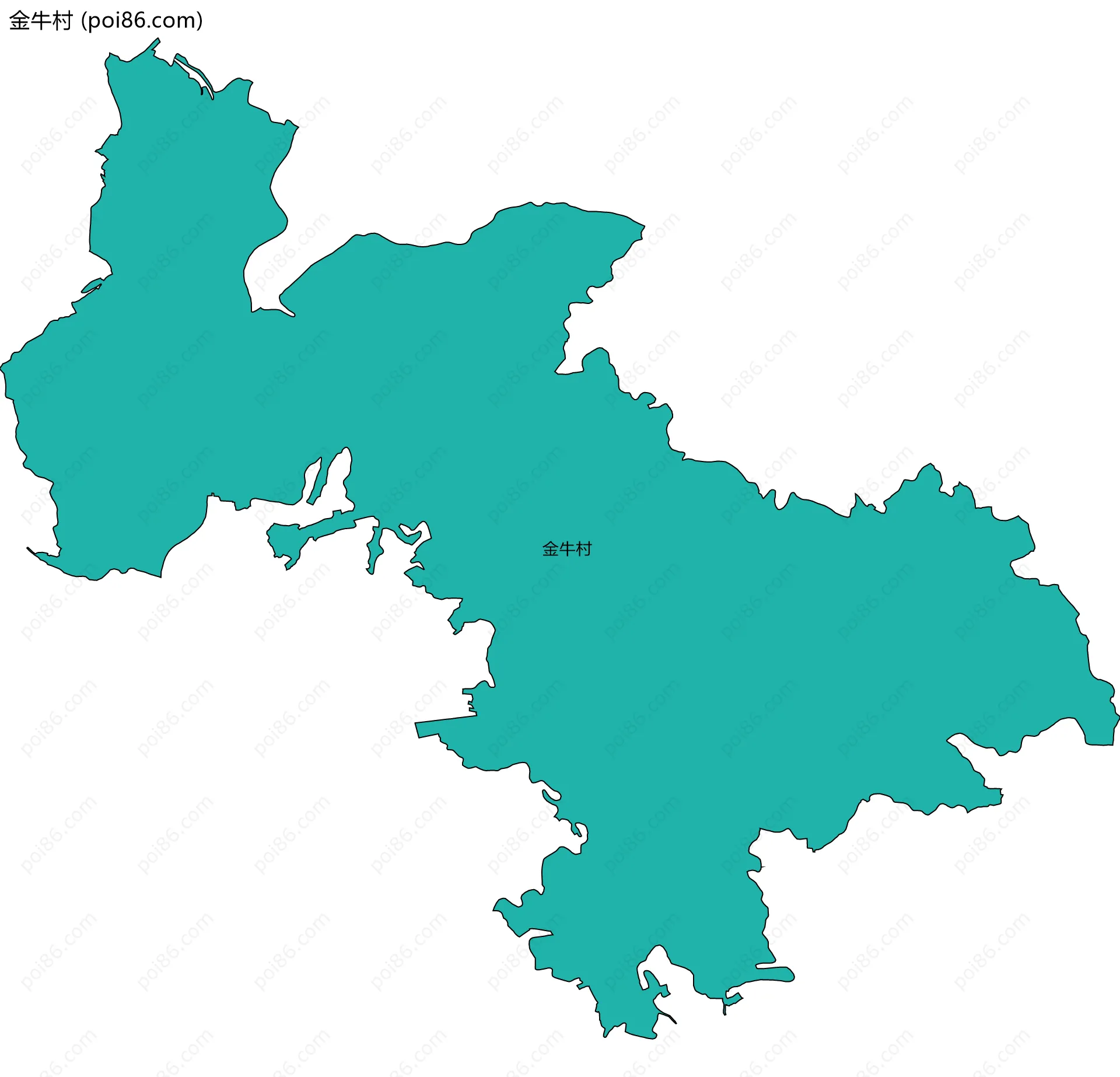 金牛村边界地图