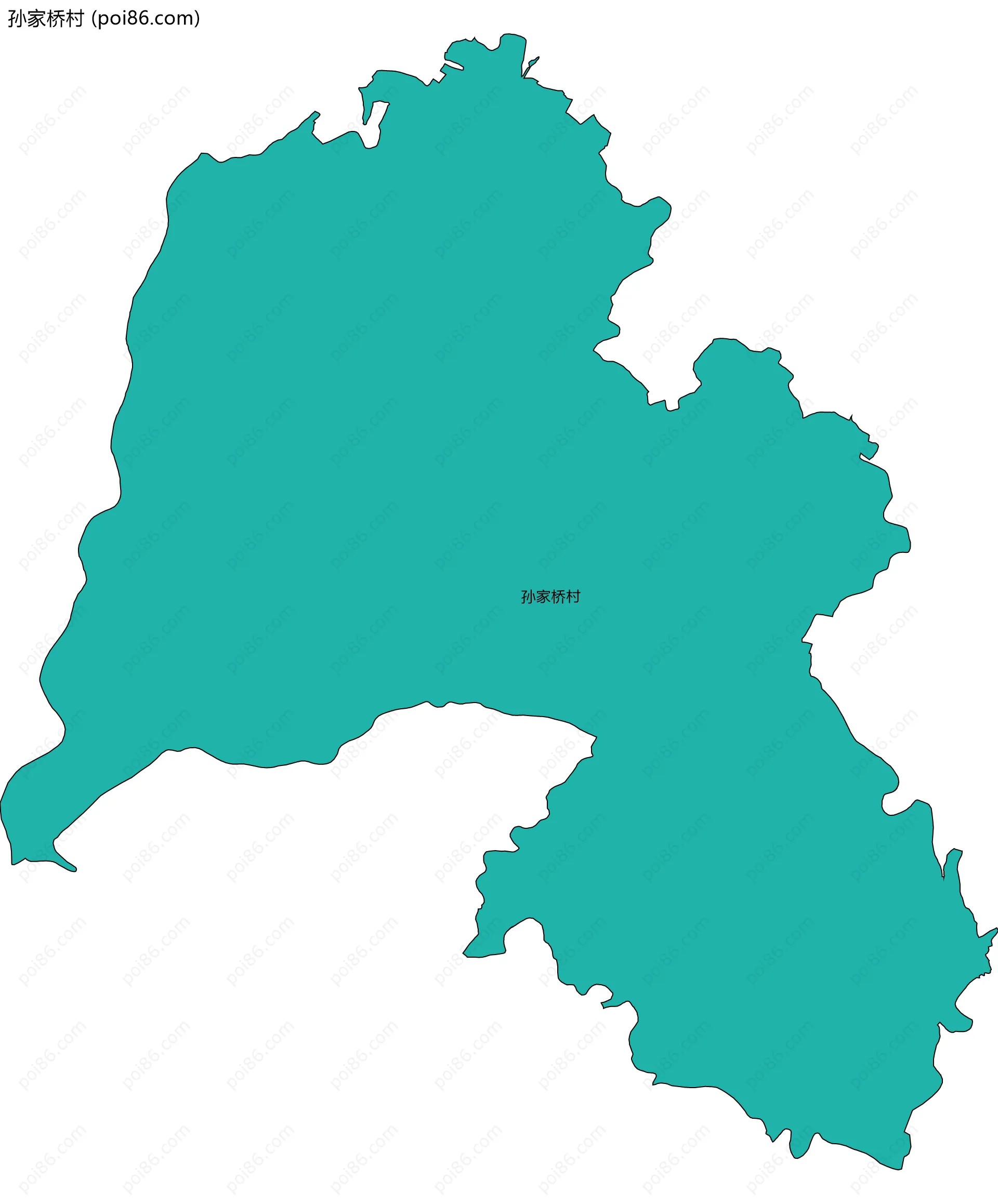 孙家桥村边界地图