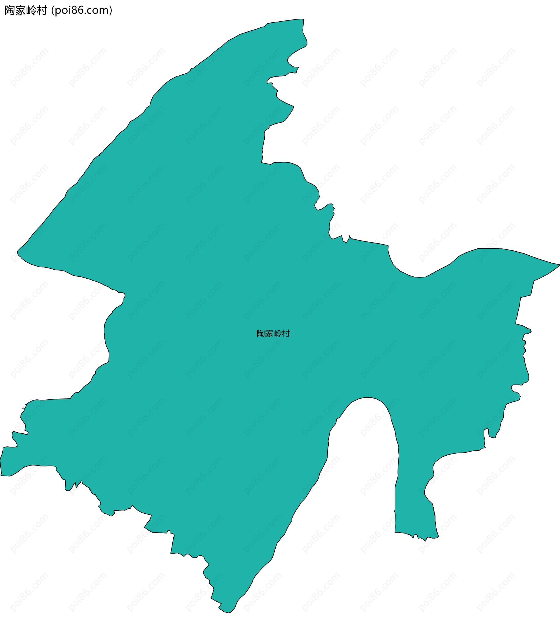 陶家岭村边界地图