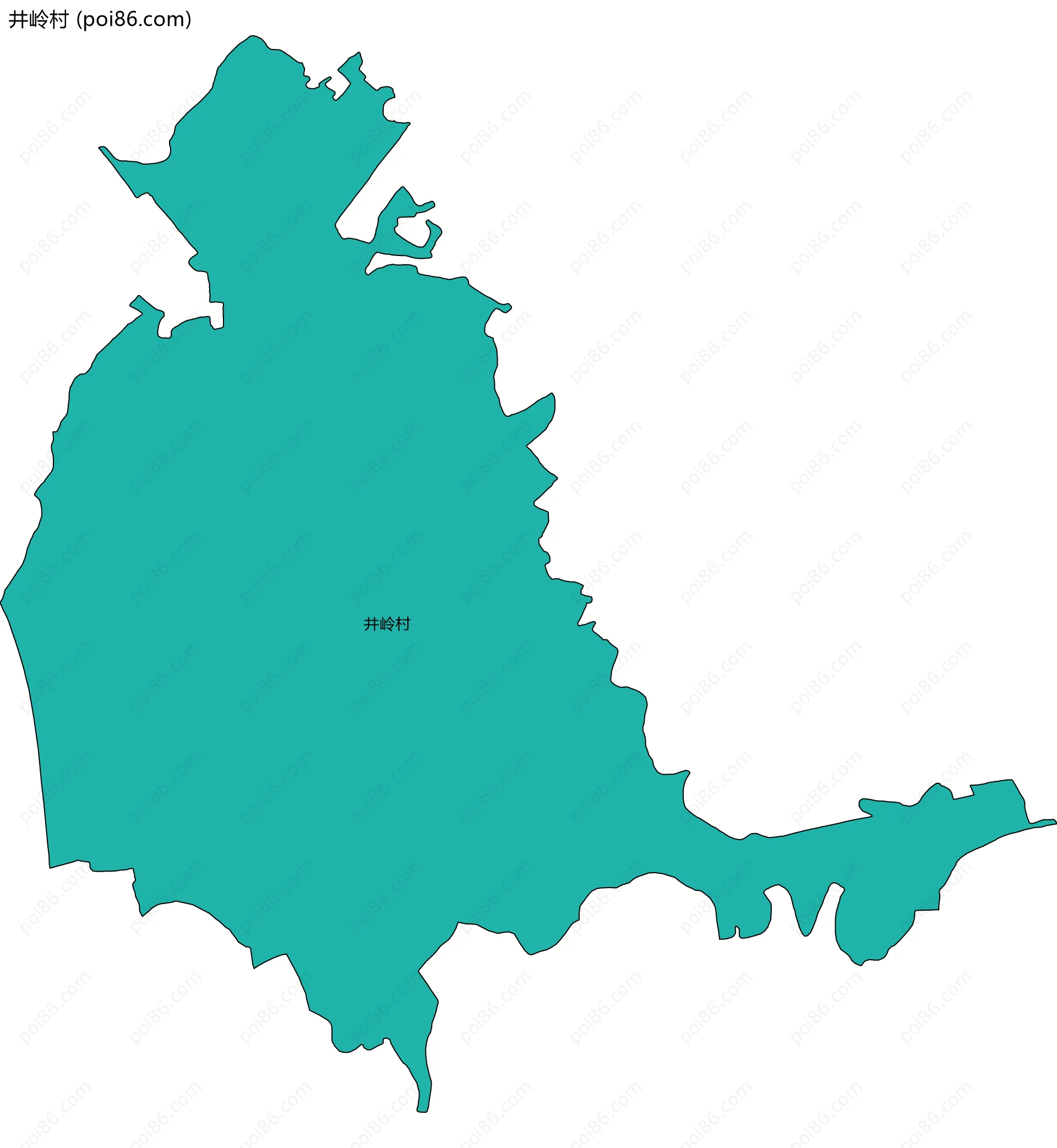 井岭村边界地图
