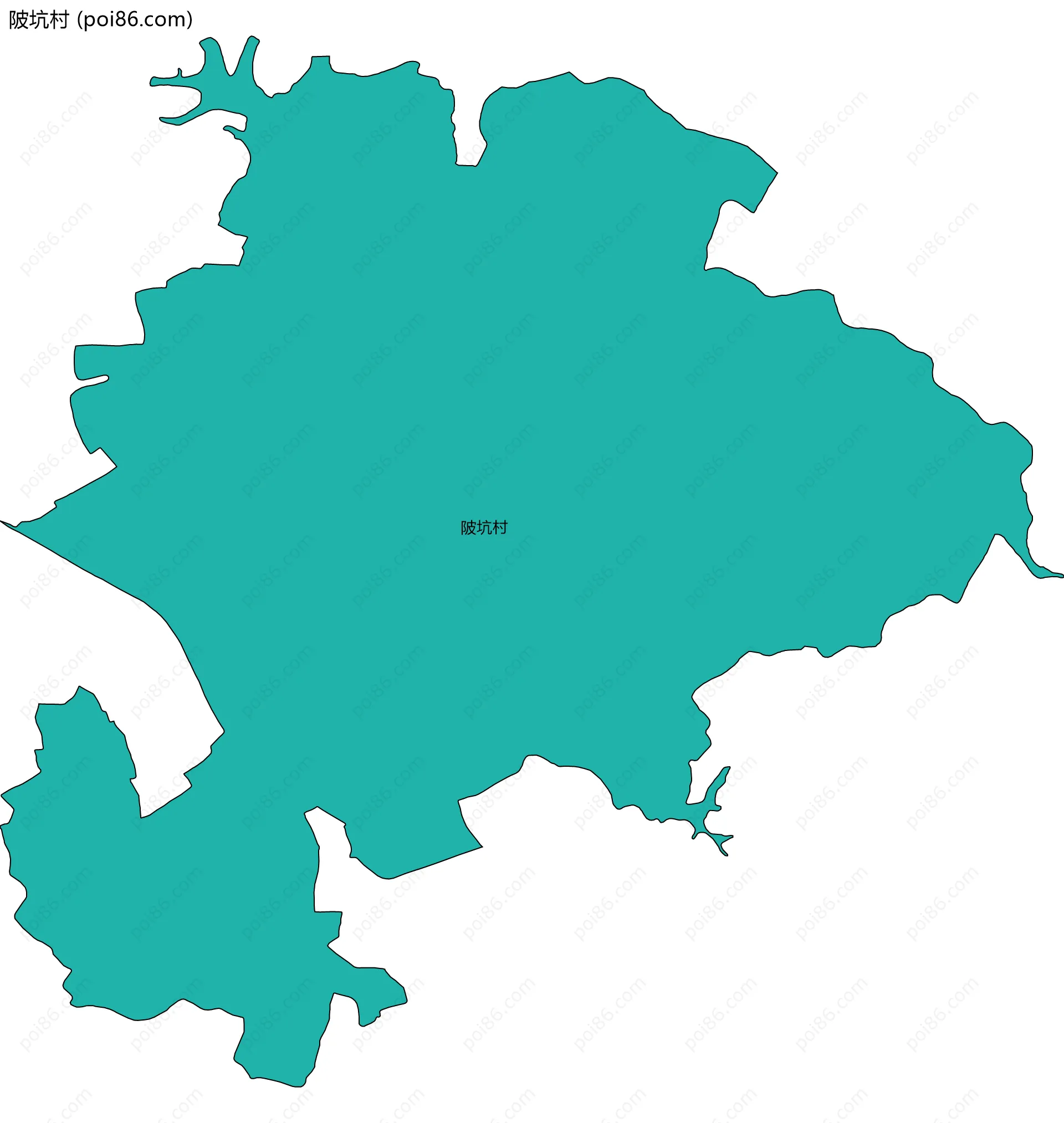 陂坑村边界地图