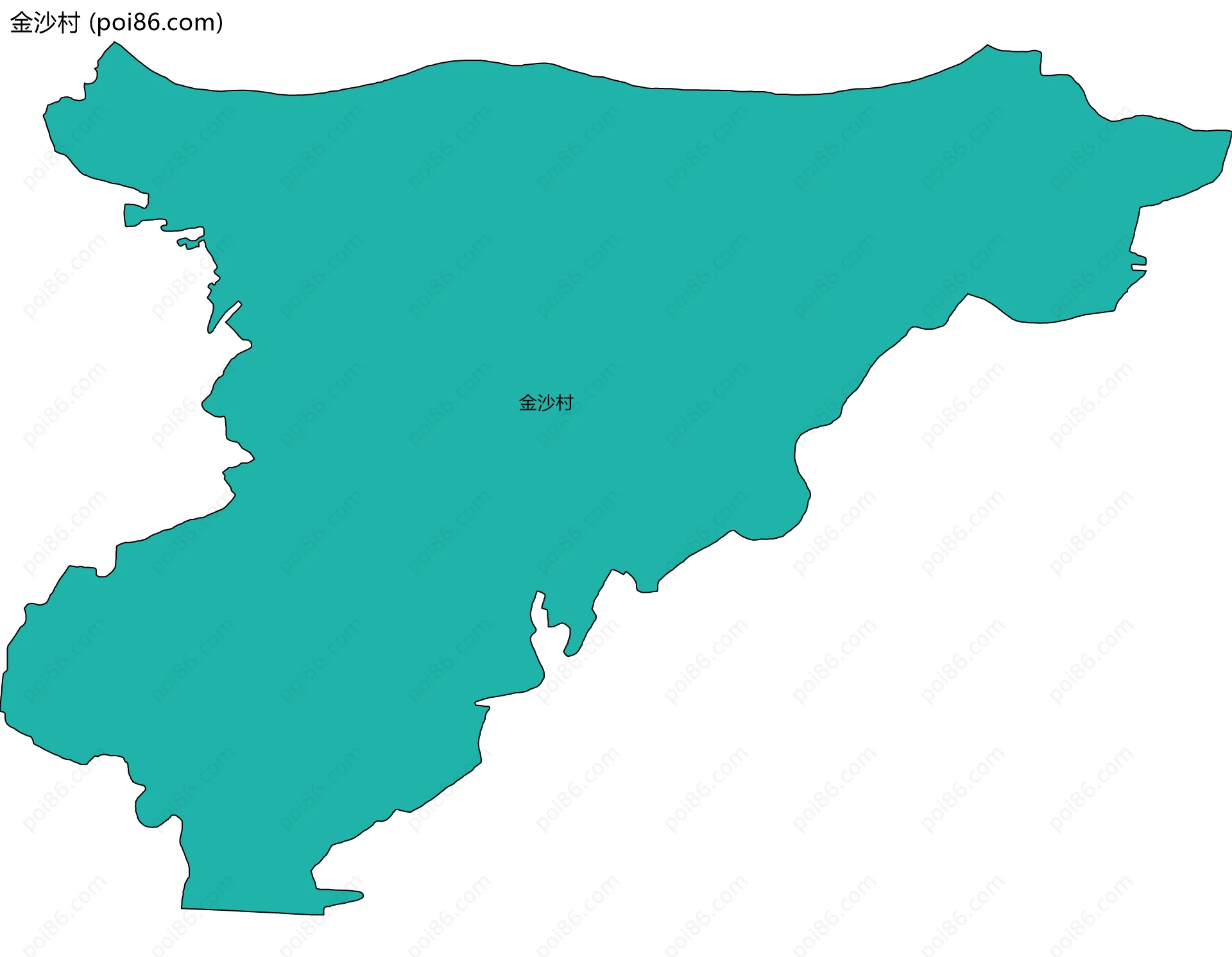 金沙村边界地图