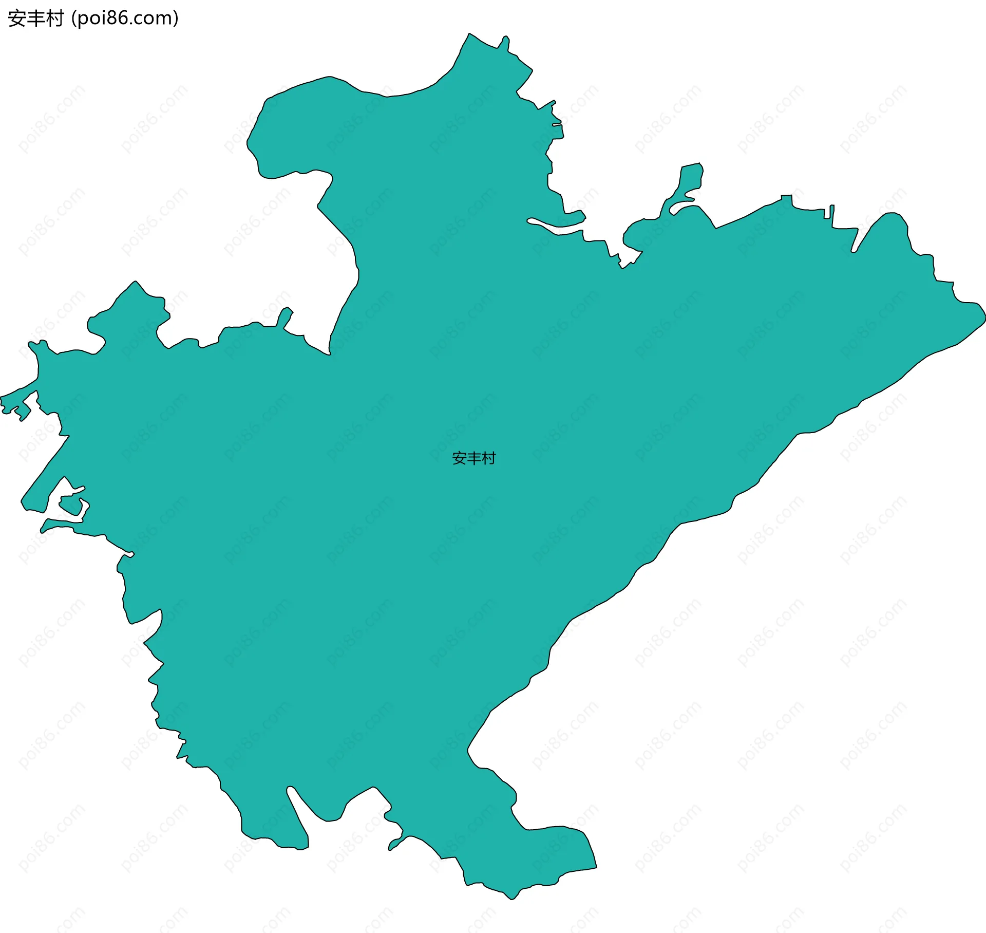 安丰村边界地图