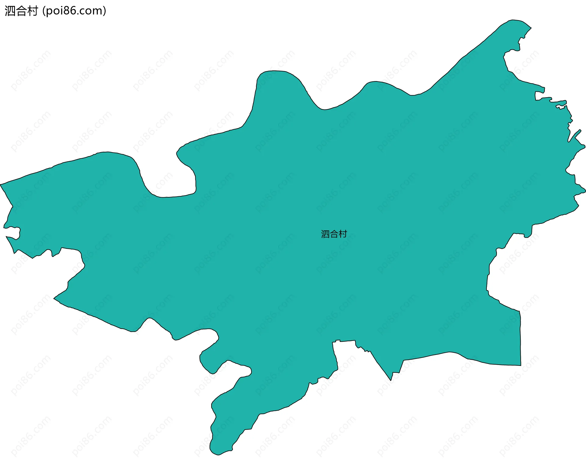 泗合村边界地图