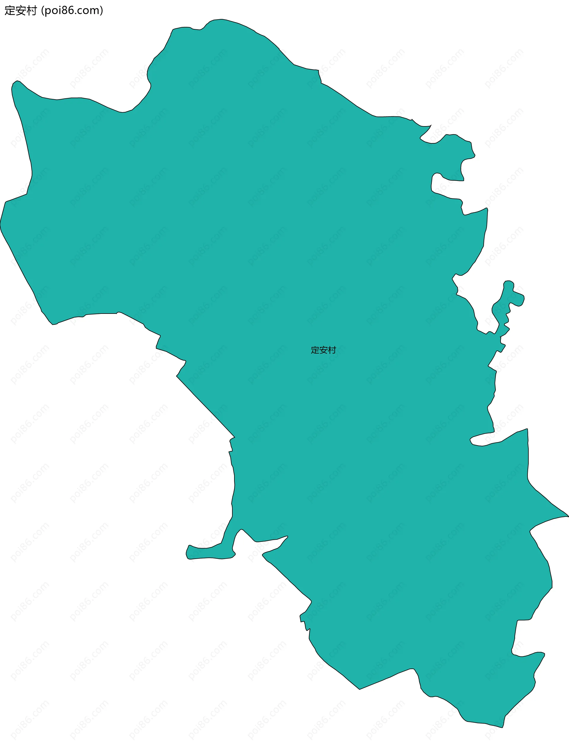 定安村边界地图