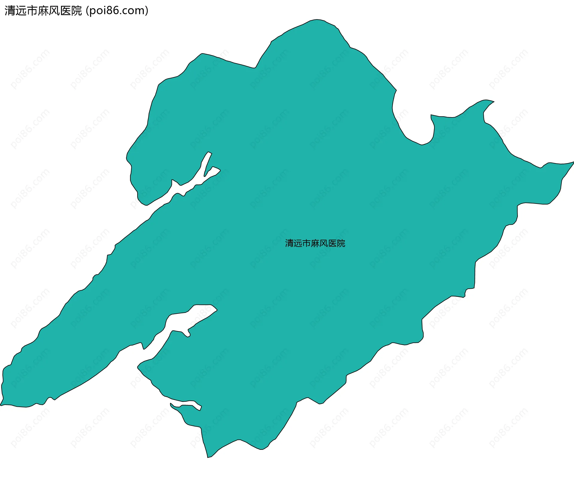 清远市麻风医院边界地图