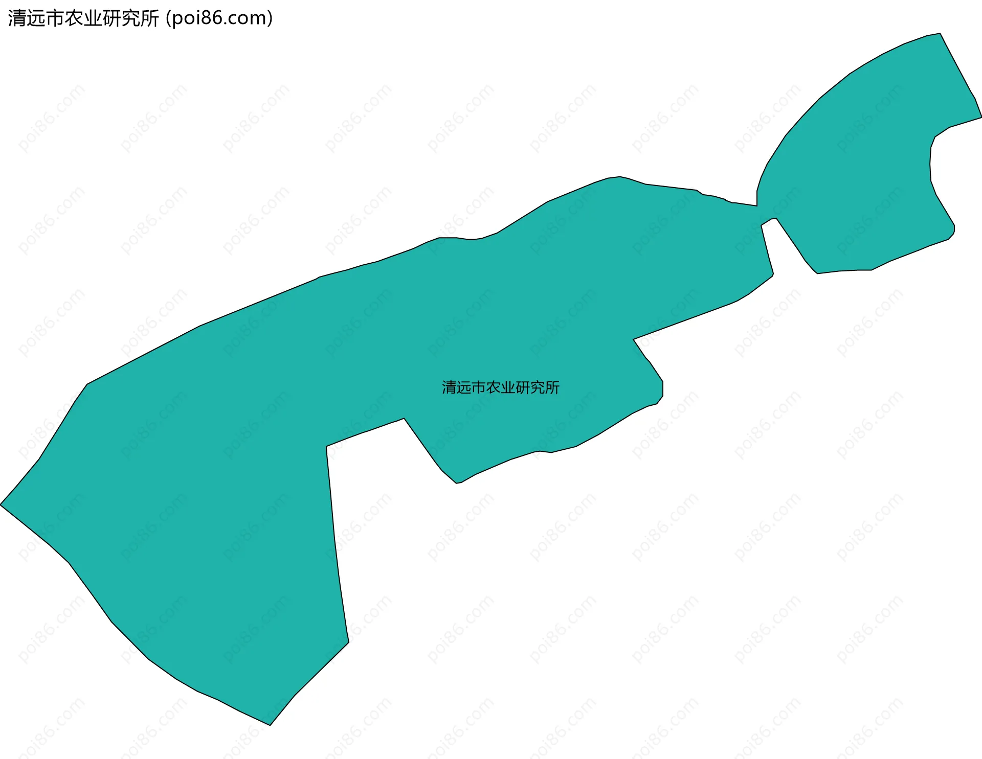 清远市农业研究所边界地图