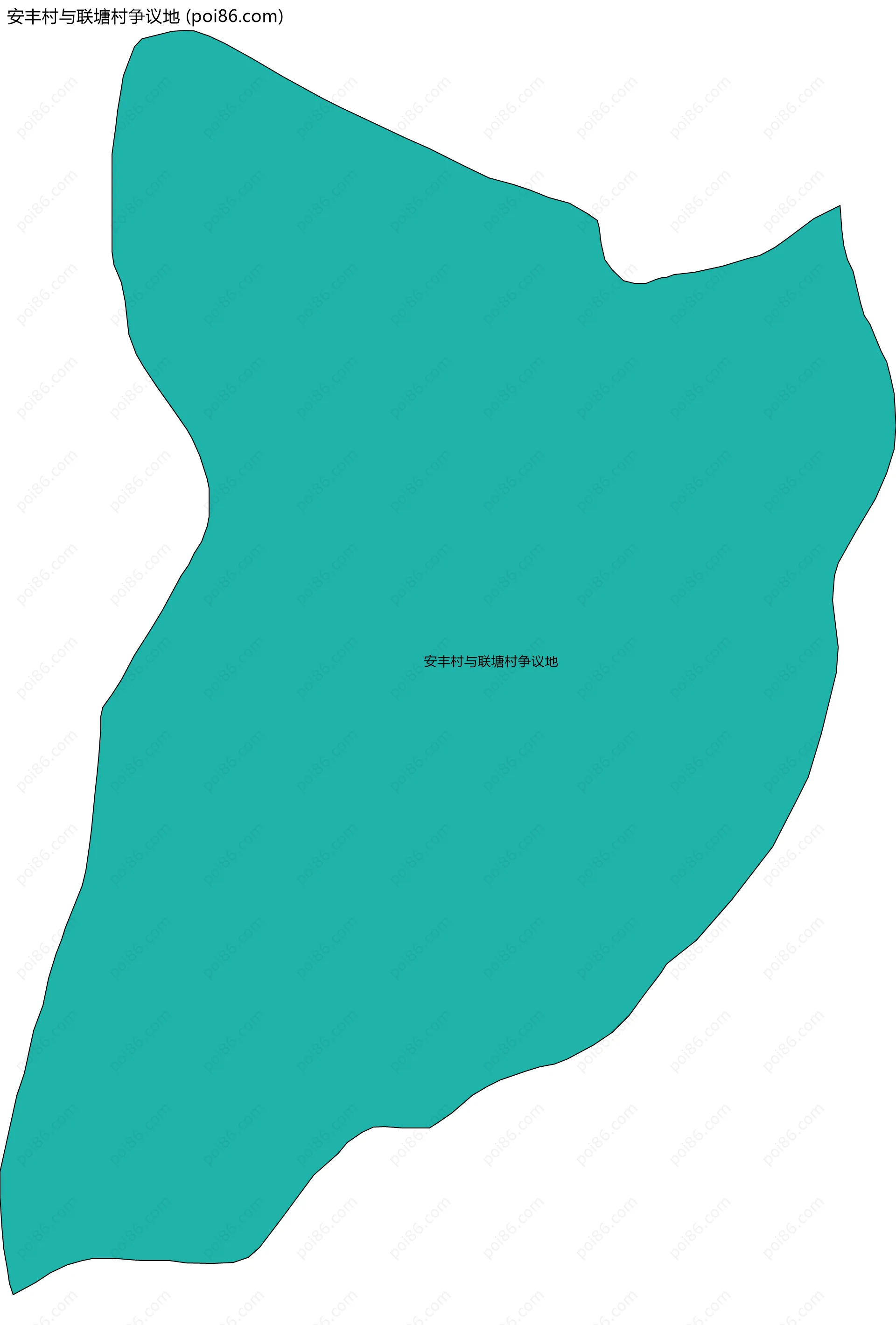 安丰村与联塘村争议地边界地图