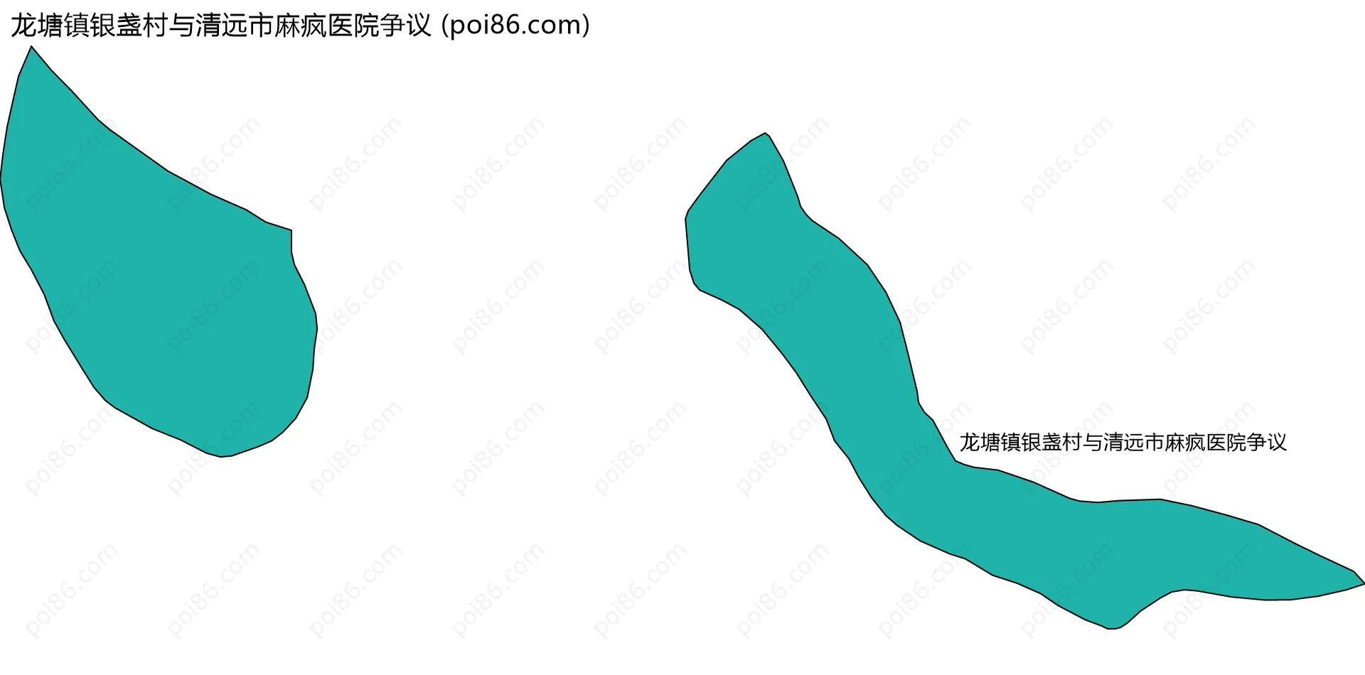 龙塘镇银盏村与清远市麻疯医院争议边界地图