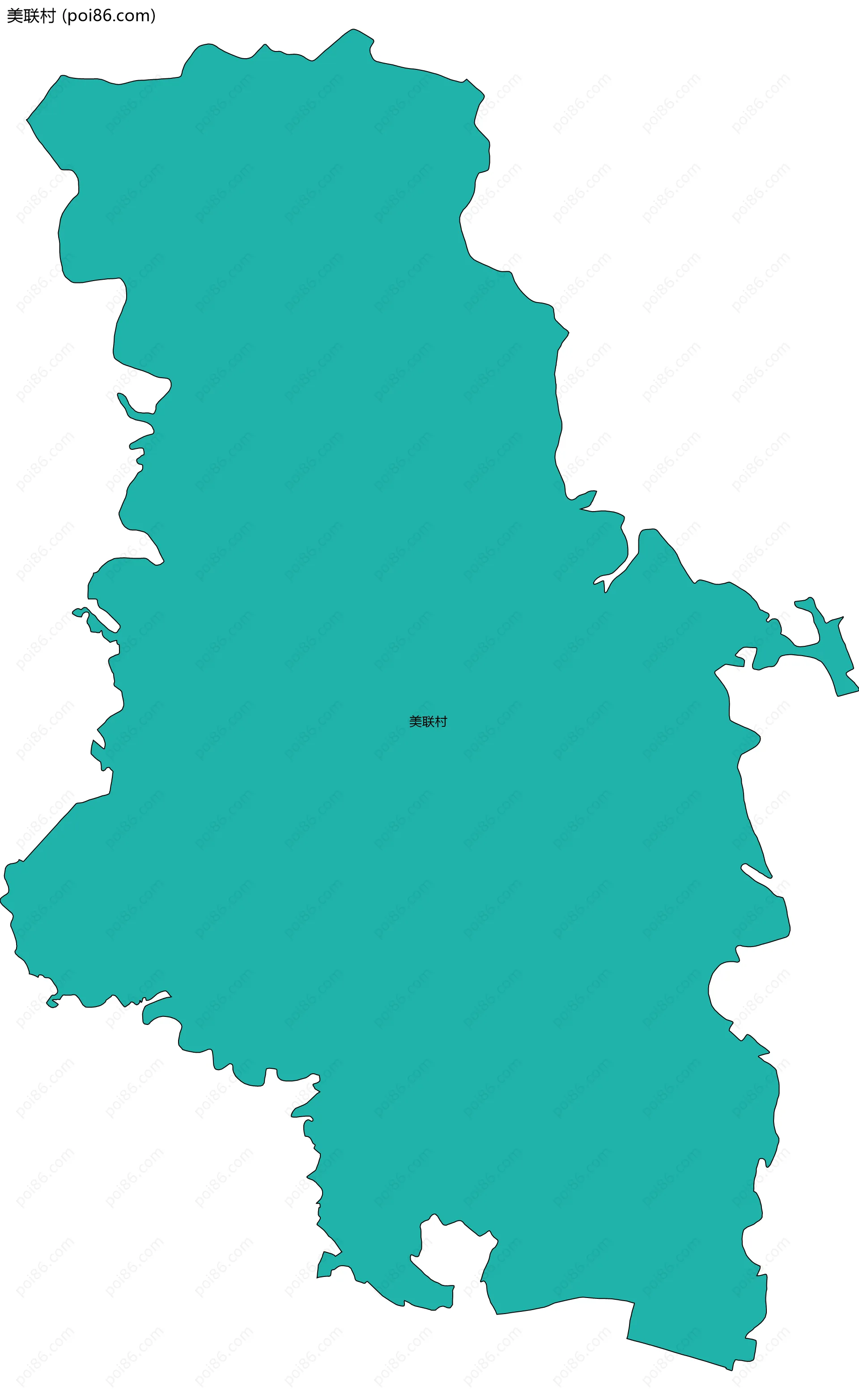 美联村边界地图