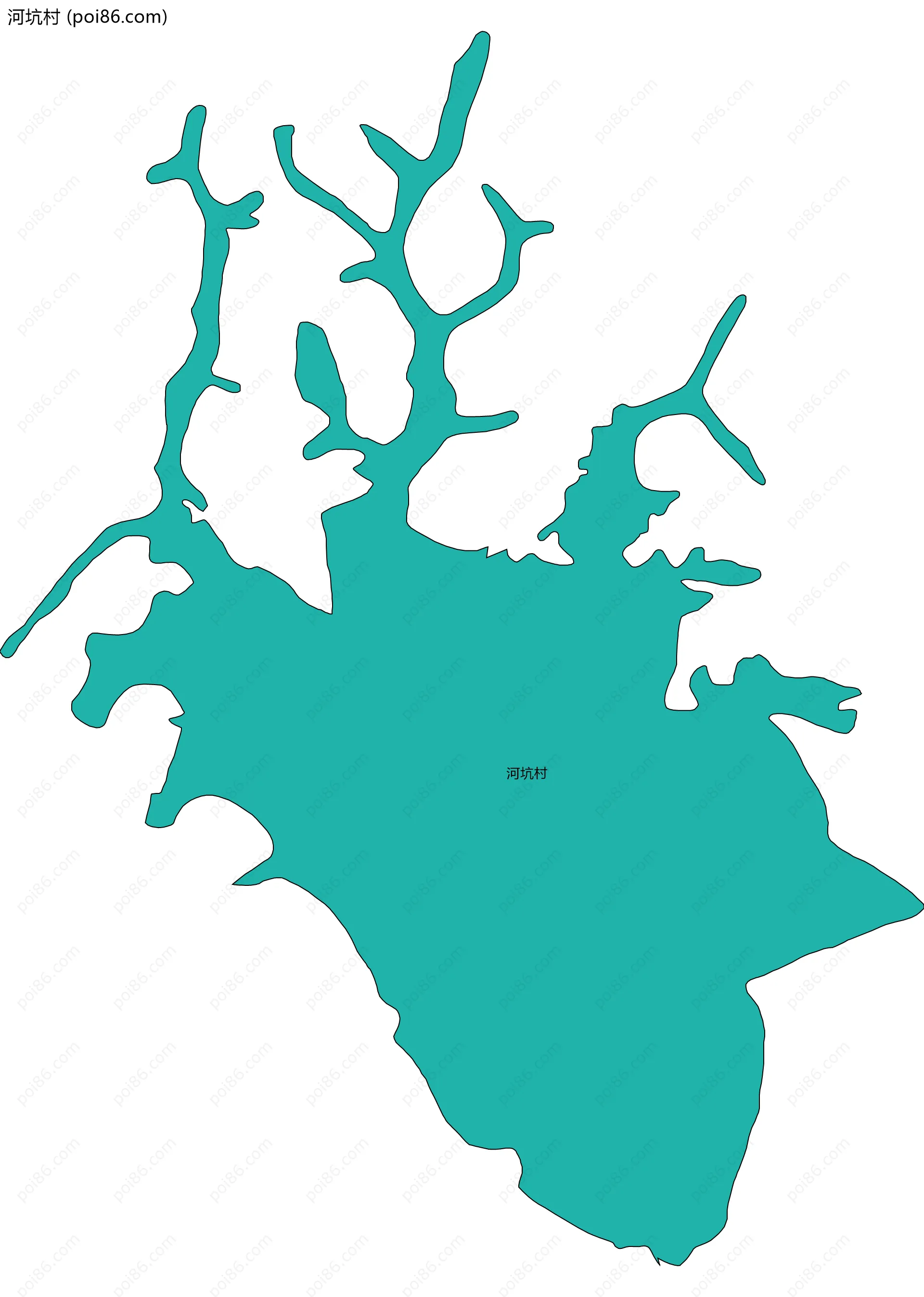 河坑村边界地图