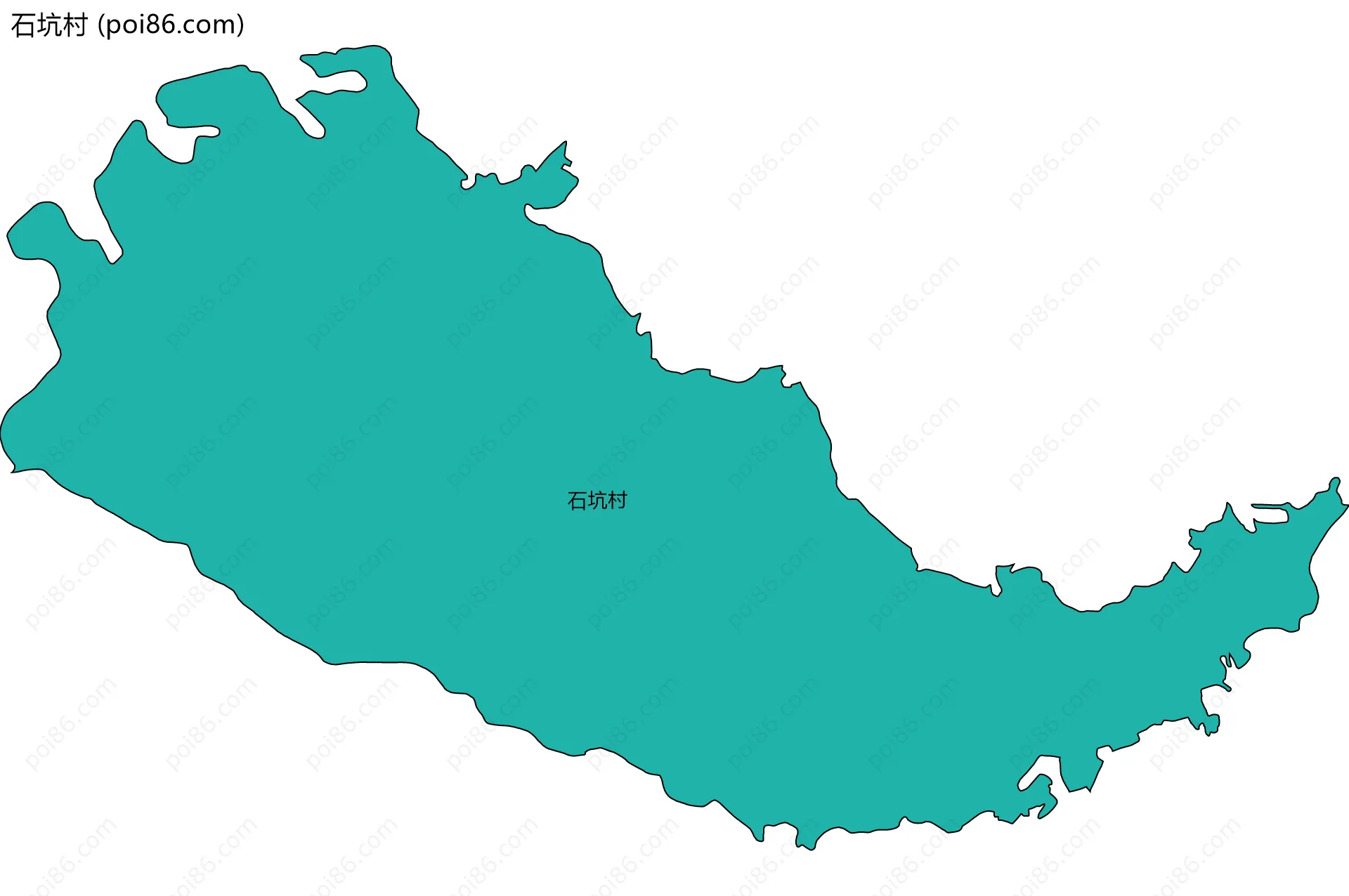 石坑村边界地图