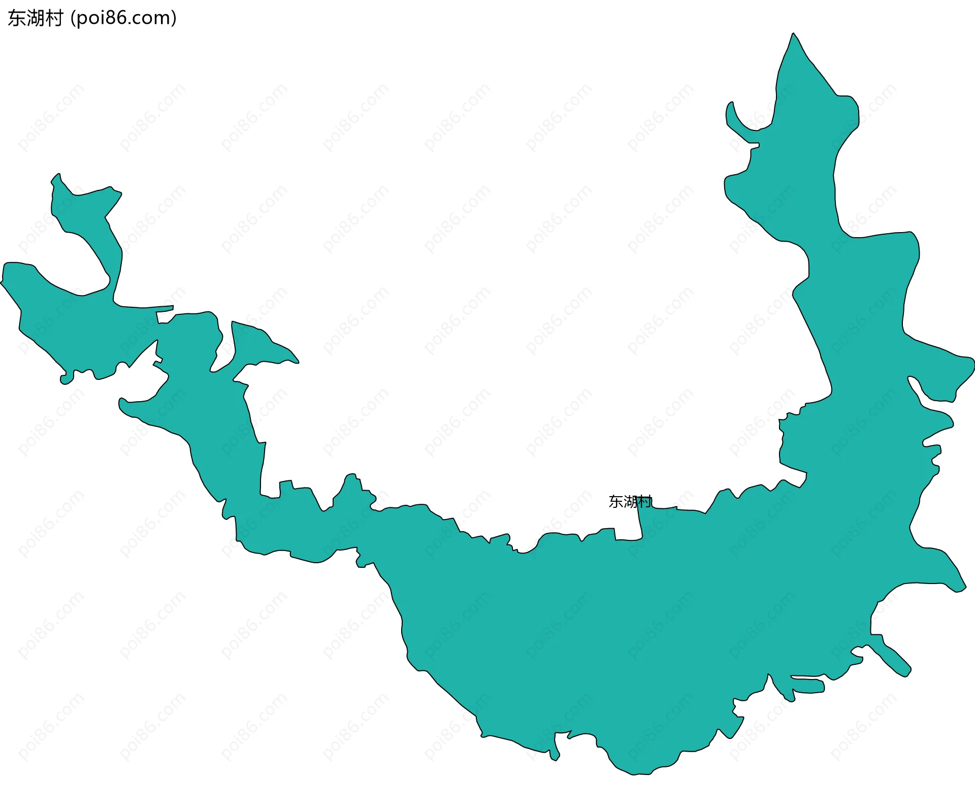 东湖村边界地图