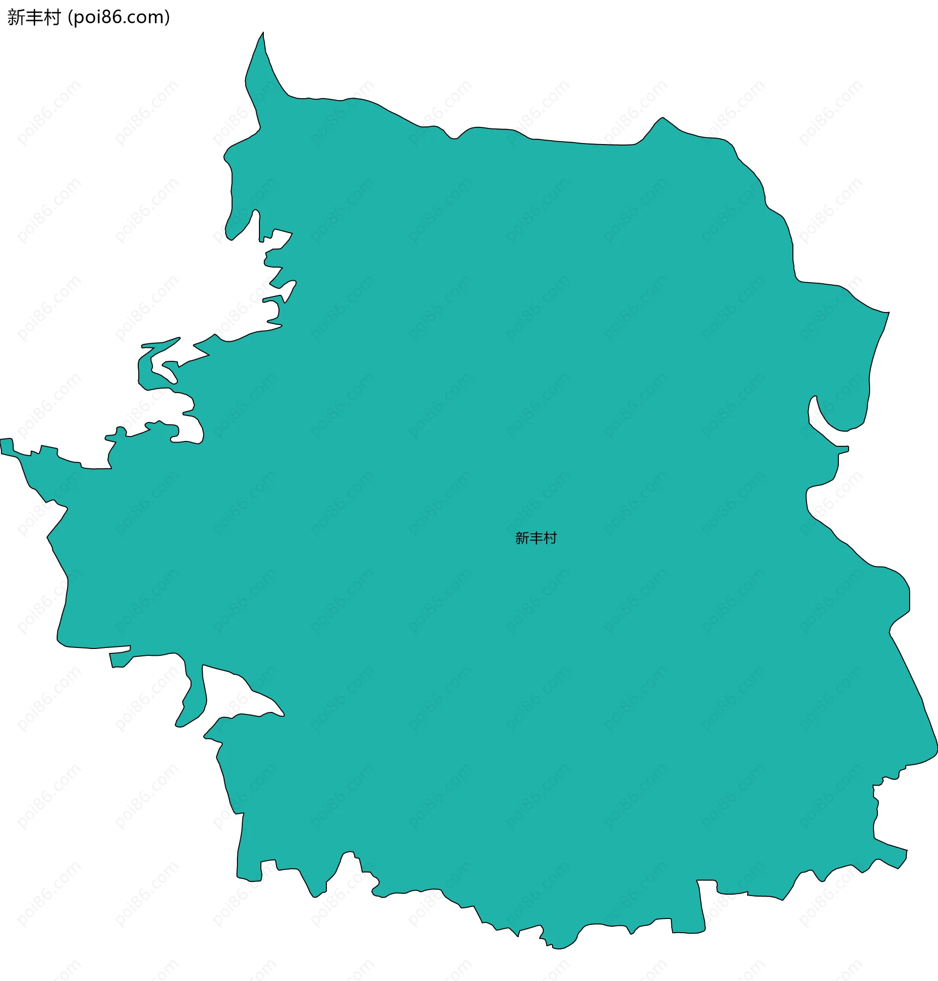 新丰村边界地图