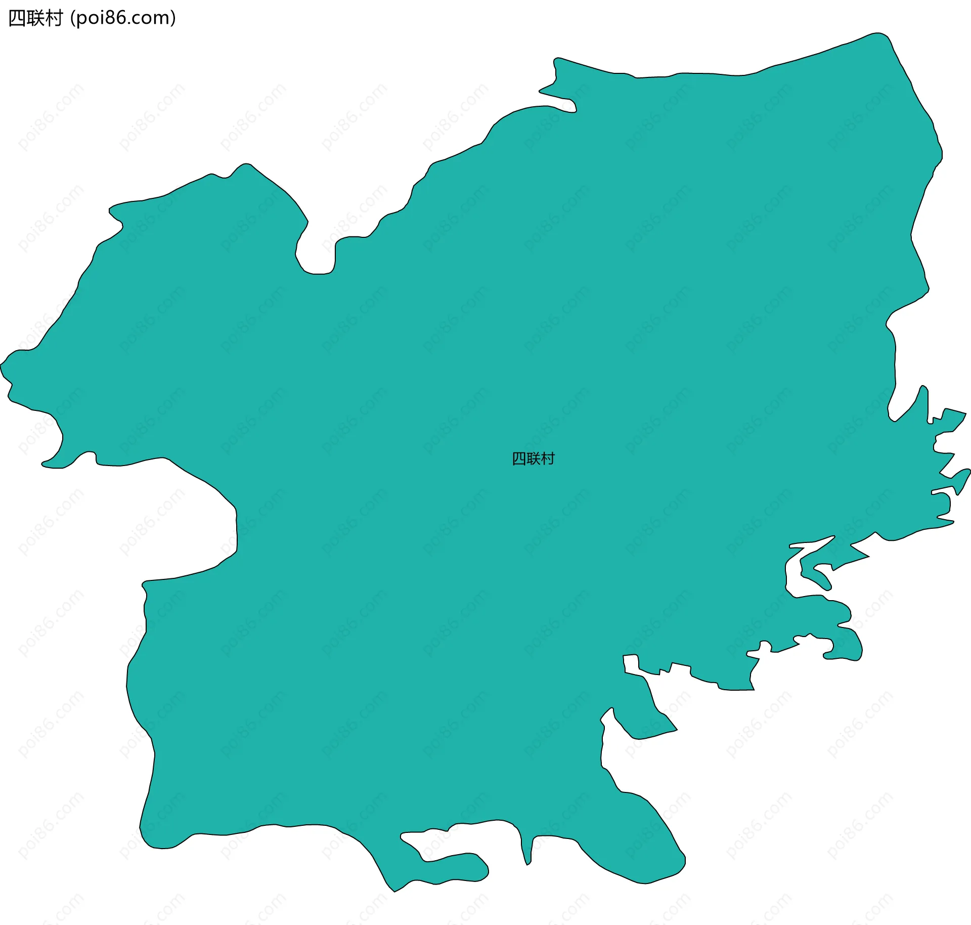 四联村边界地图
