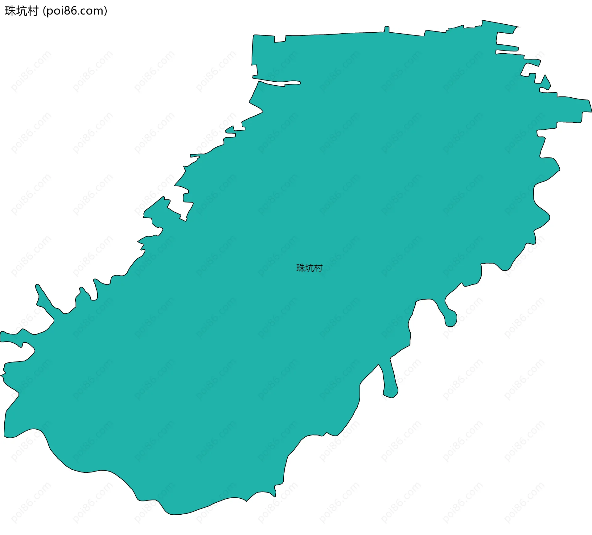 珠坑村边界地图