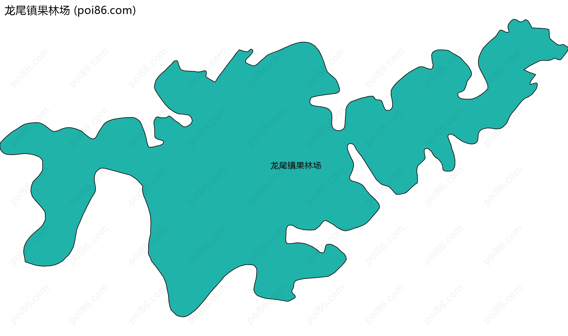 龙尾镇果林场边界地图