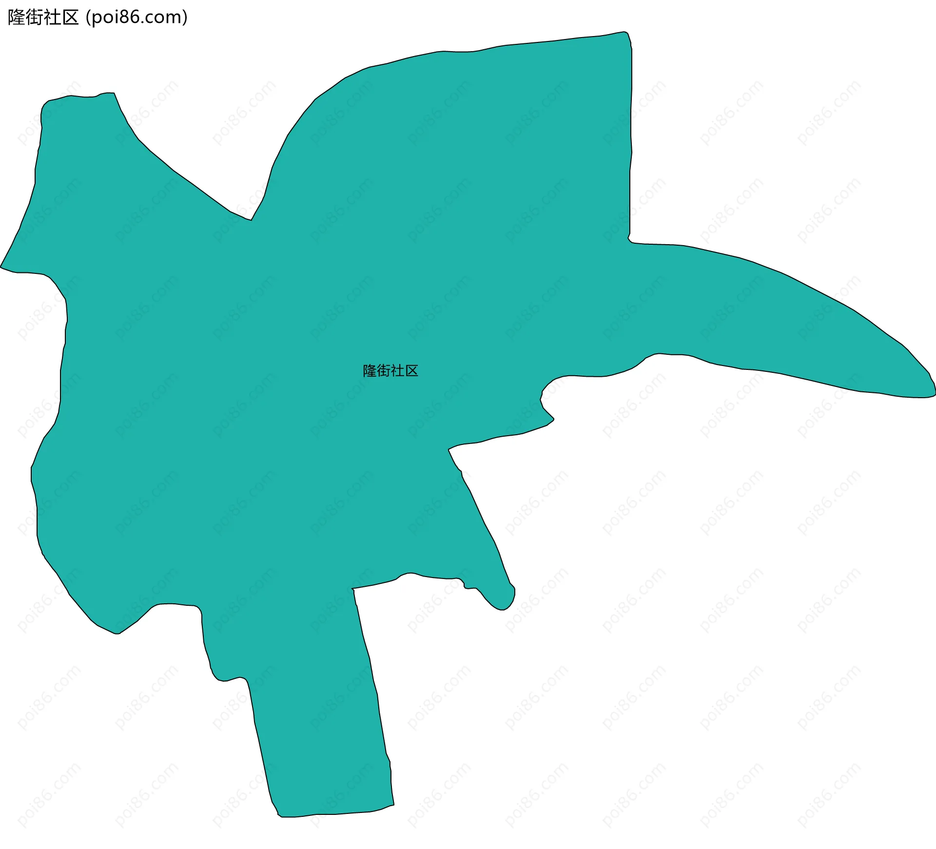 隆街社区边界地图