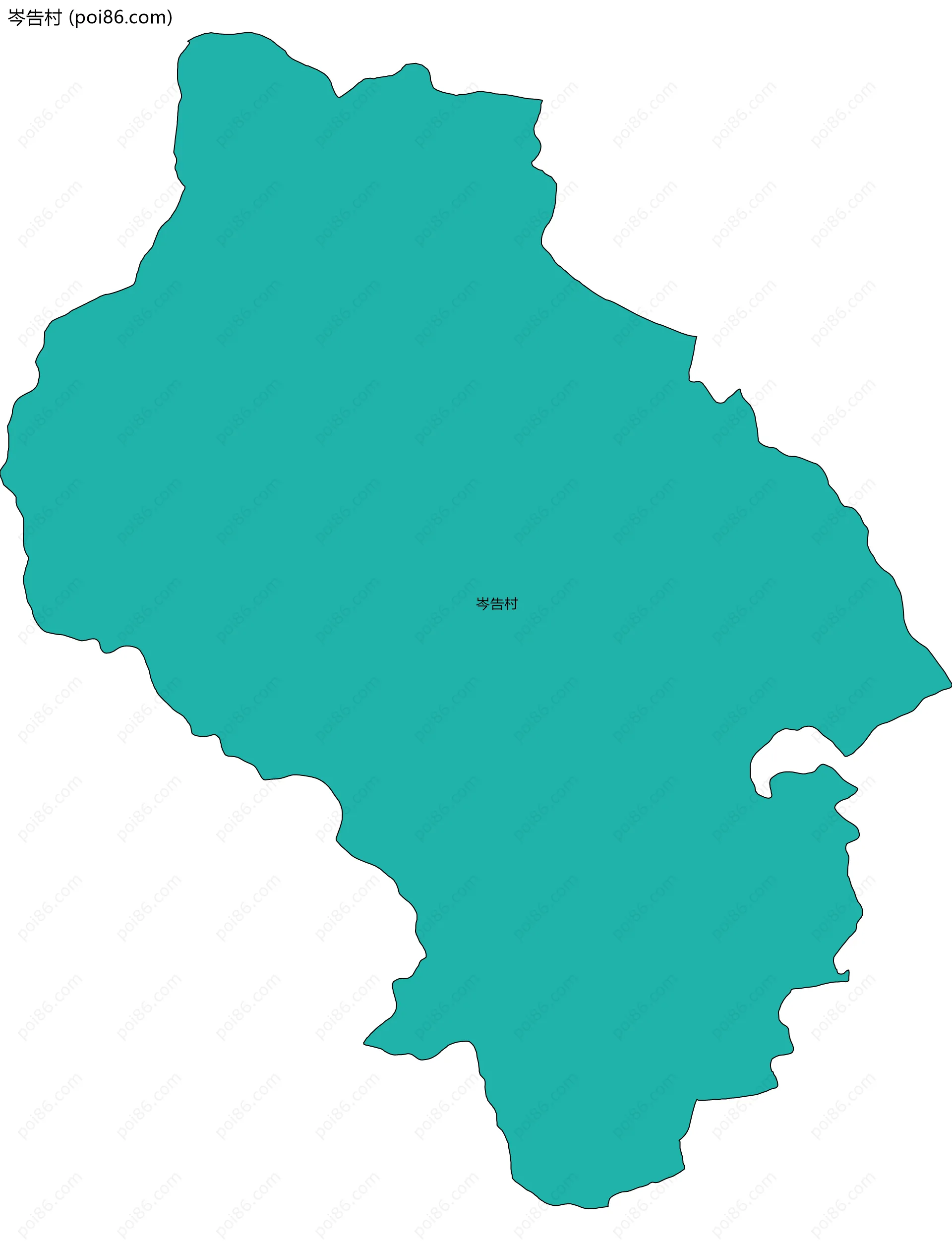 岑告村边界地图