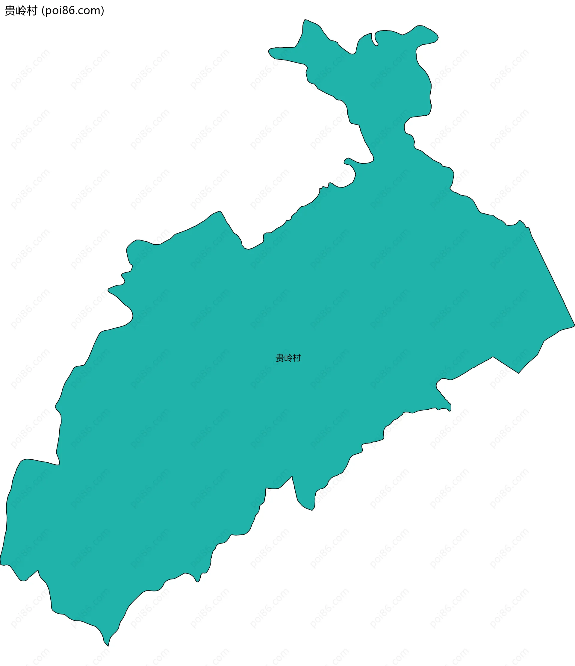 贵岭村边界地图