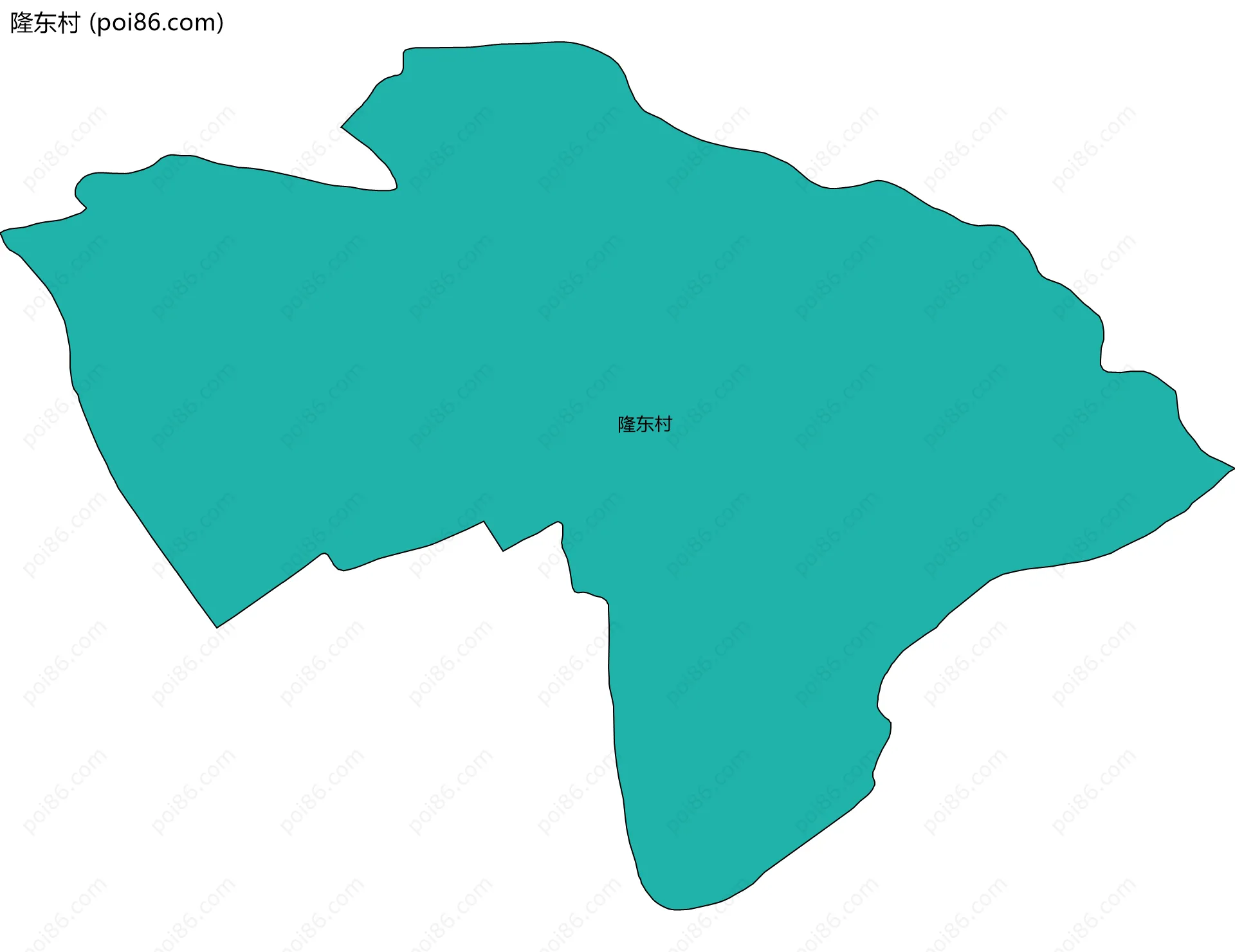 隆东村边界地图