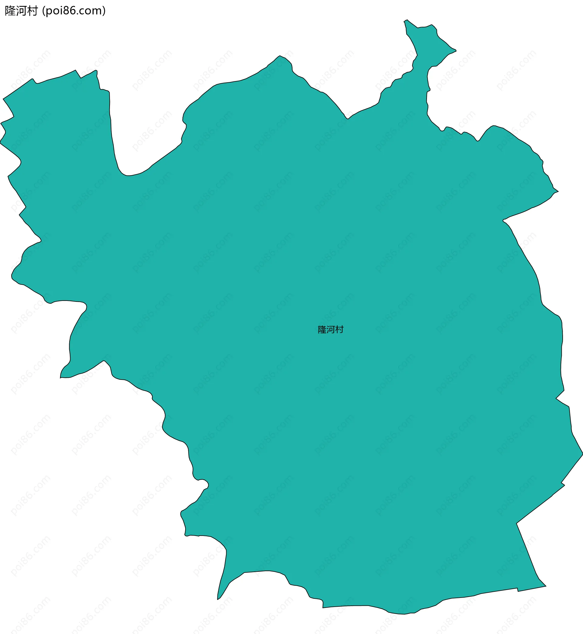 隆河村边界地图