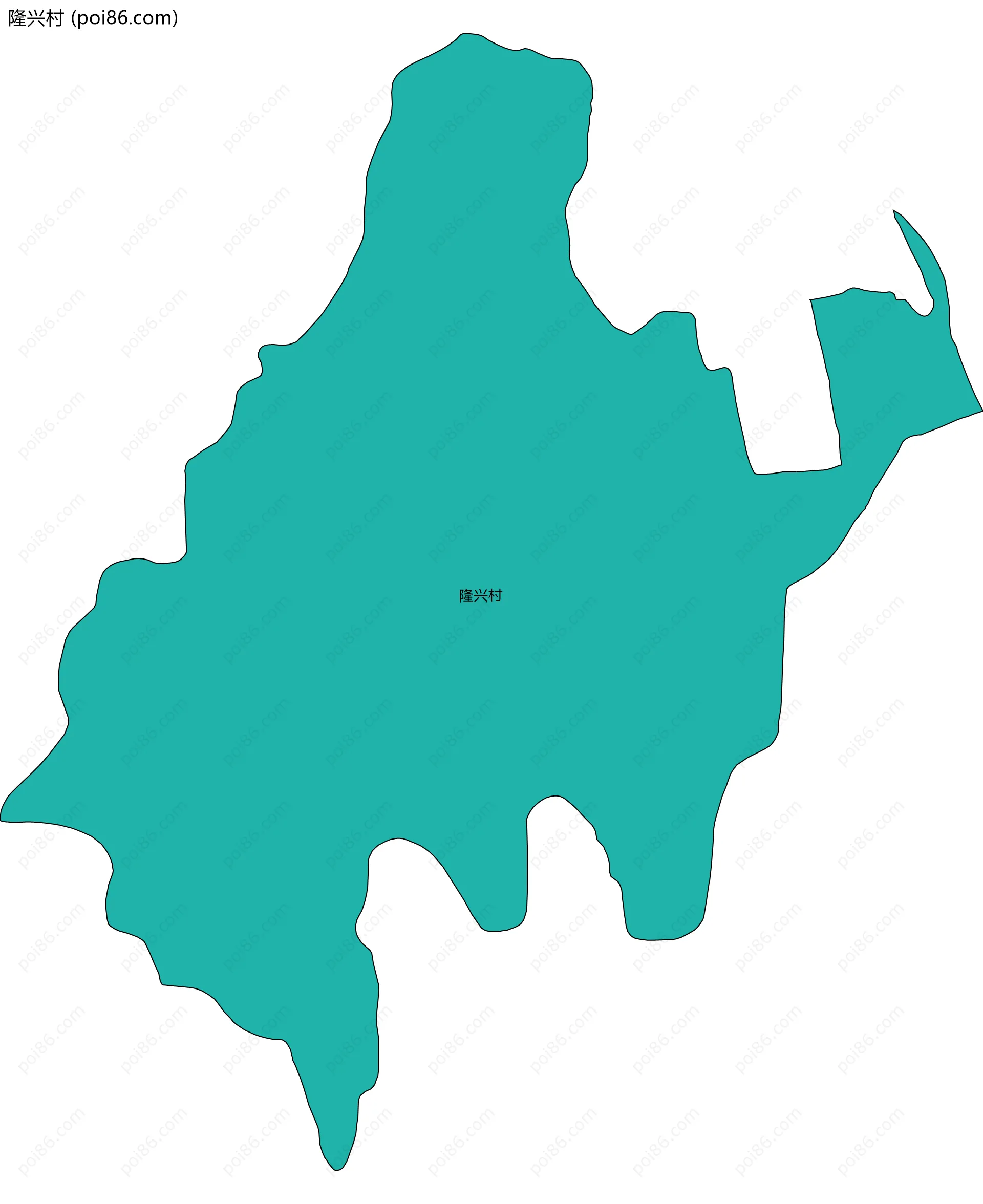 隆兴村边界地图