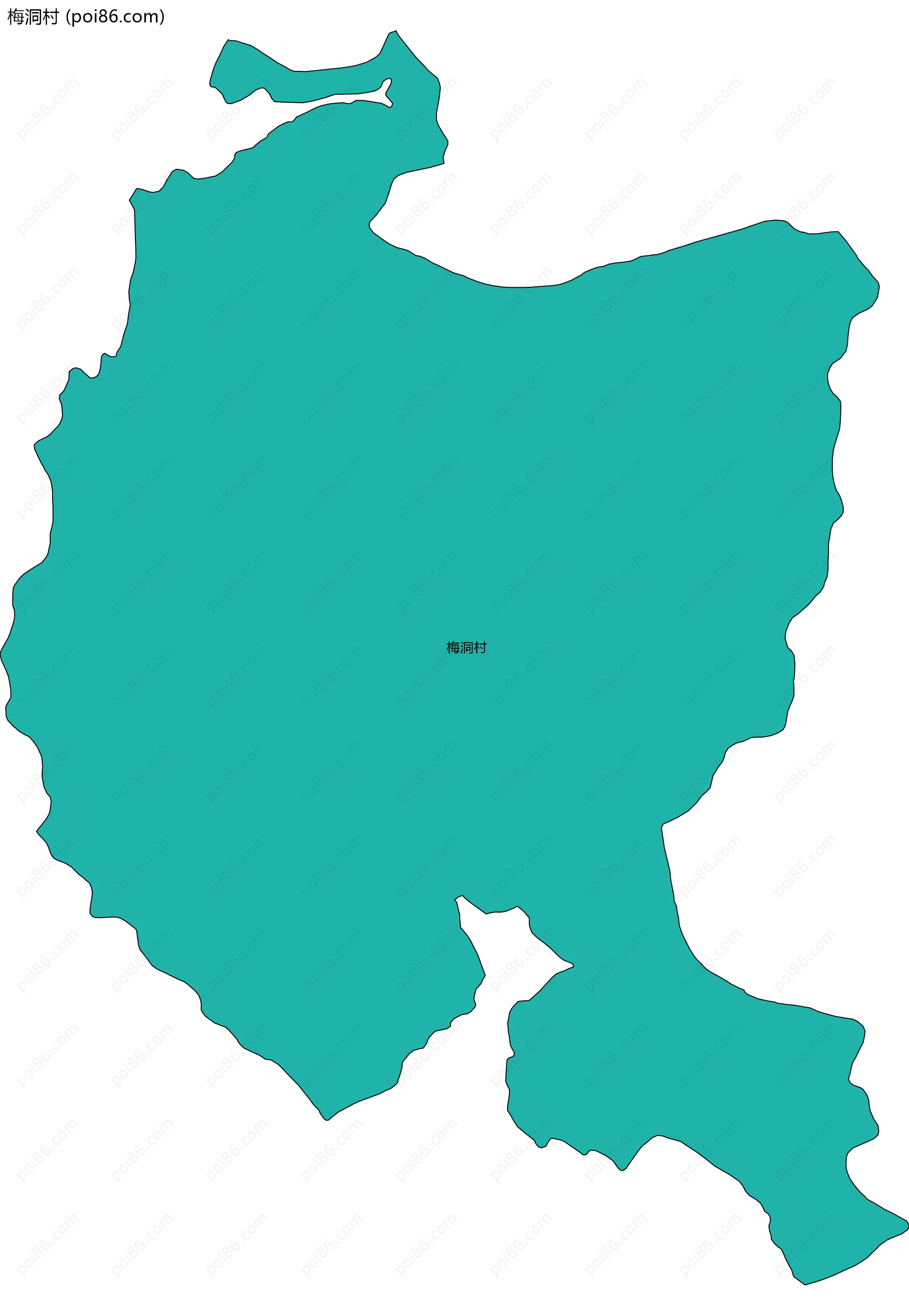 梅洞村边界地图