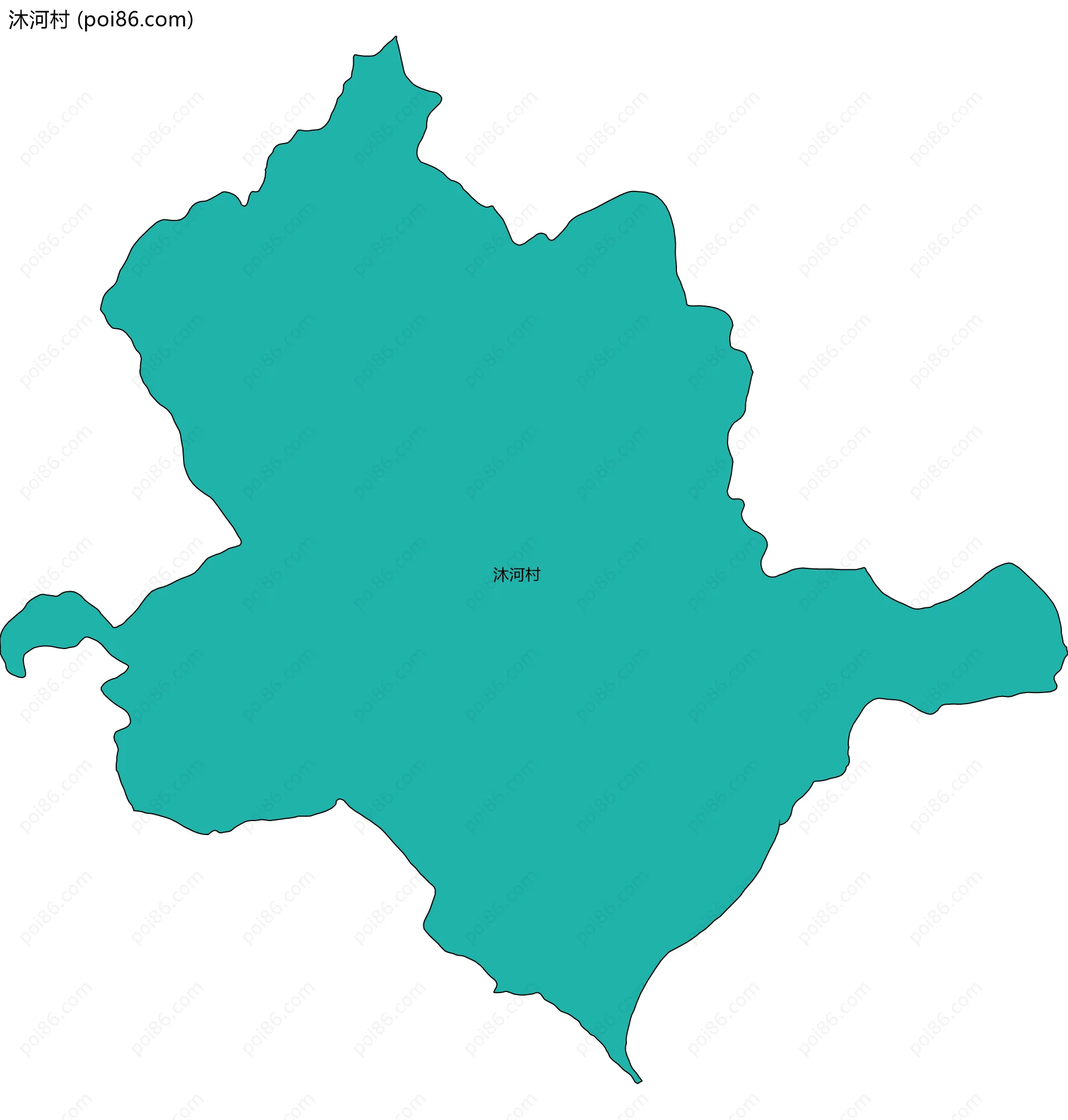 沐河村边界地图