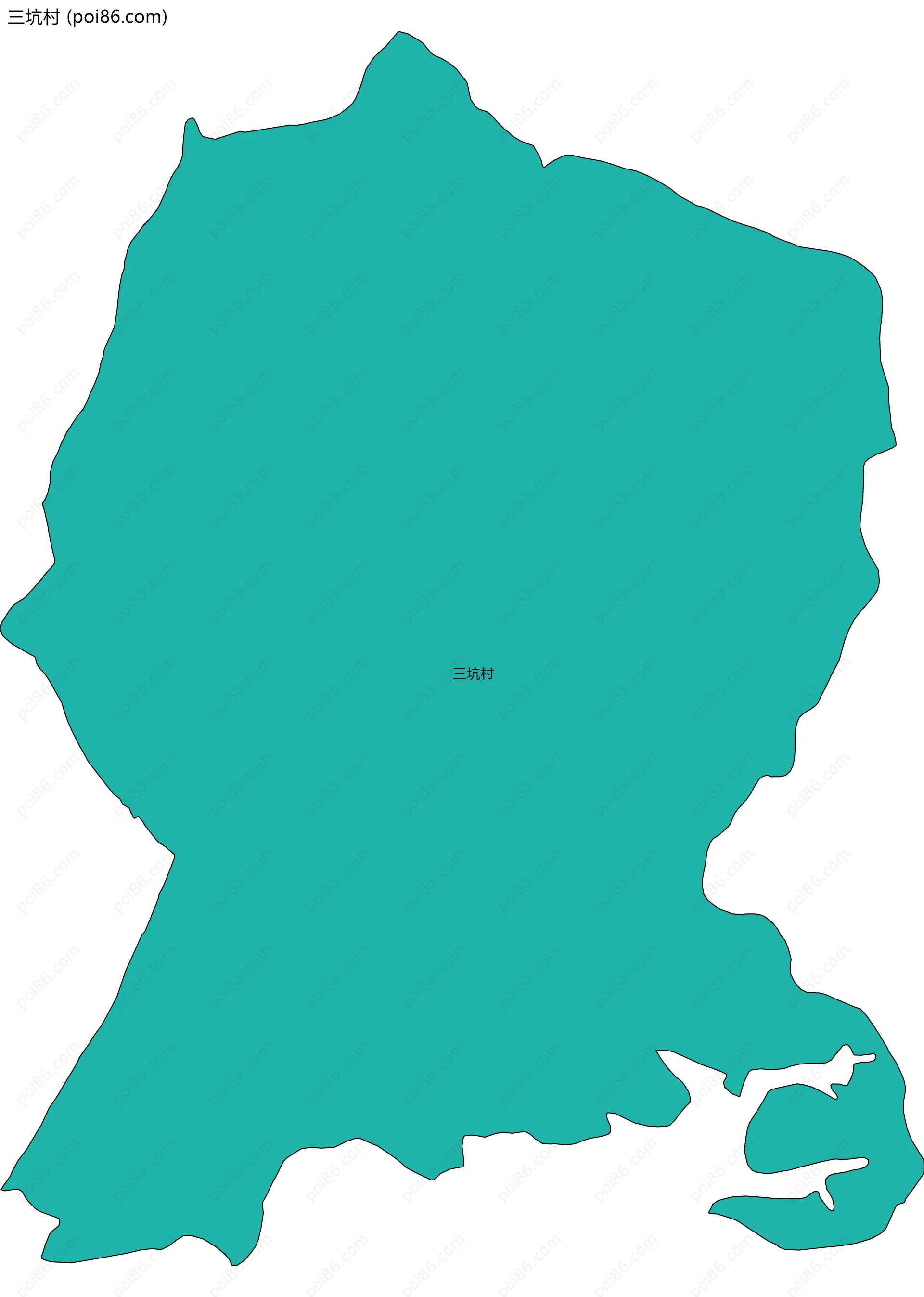 三坑村边界地图