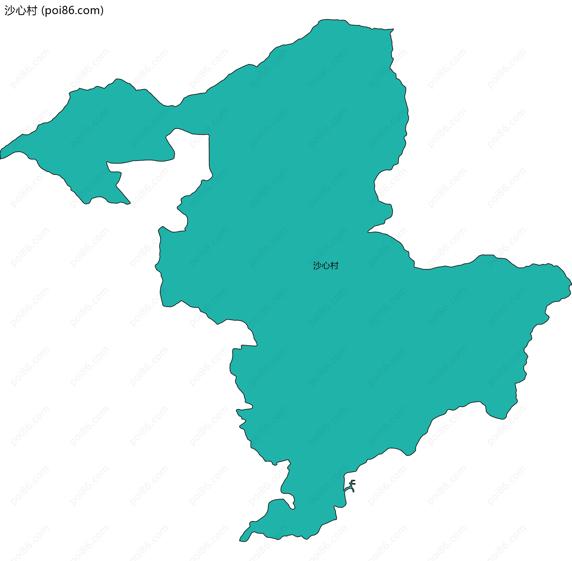 沙心村边界地图