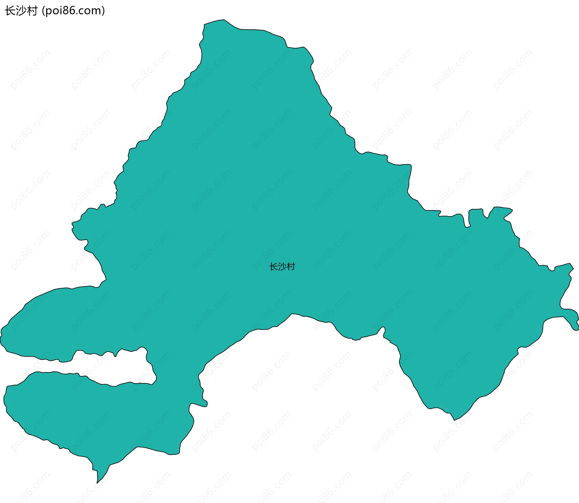 长沙村边界地图