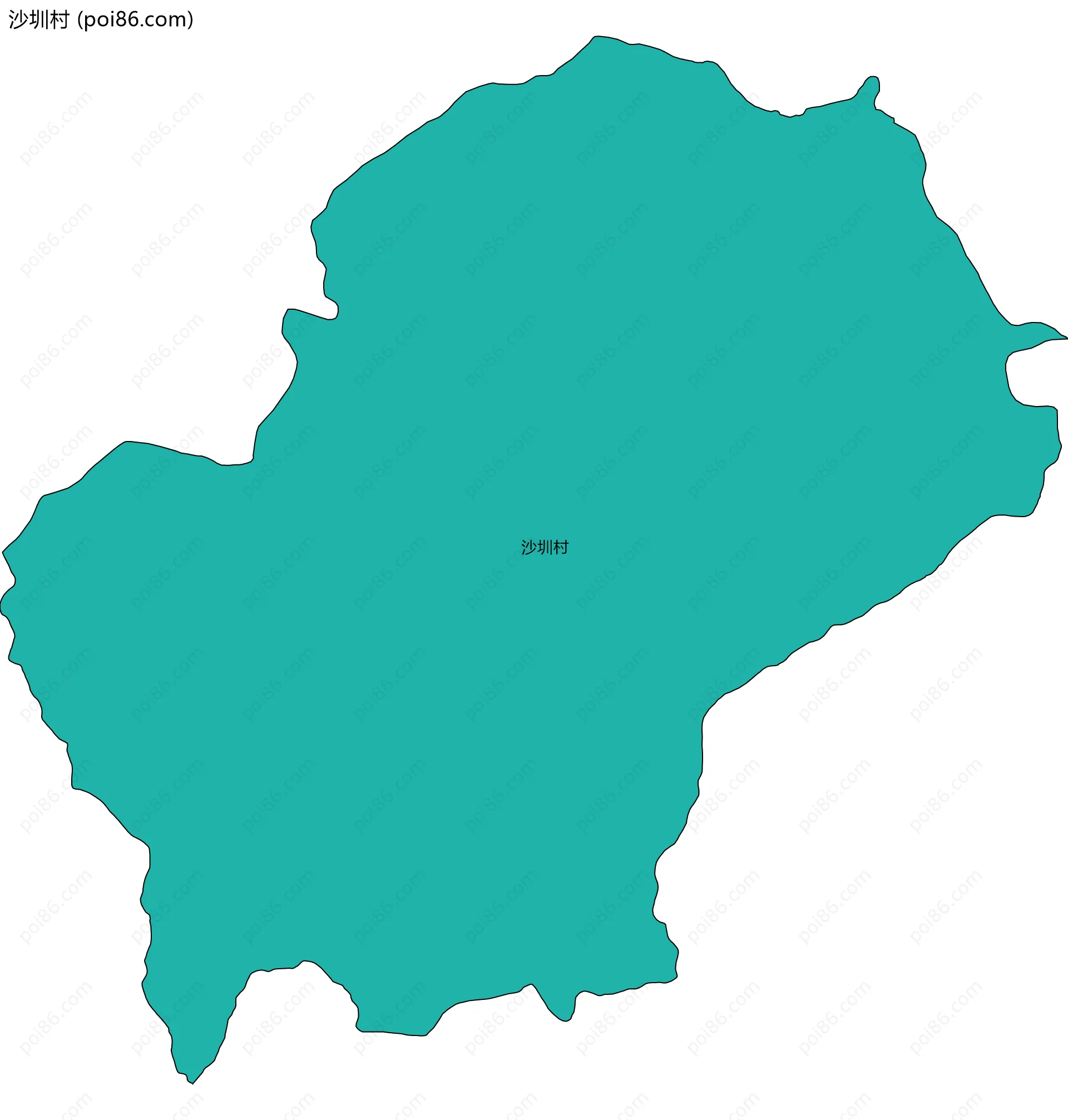 沙圳村边界地图