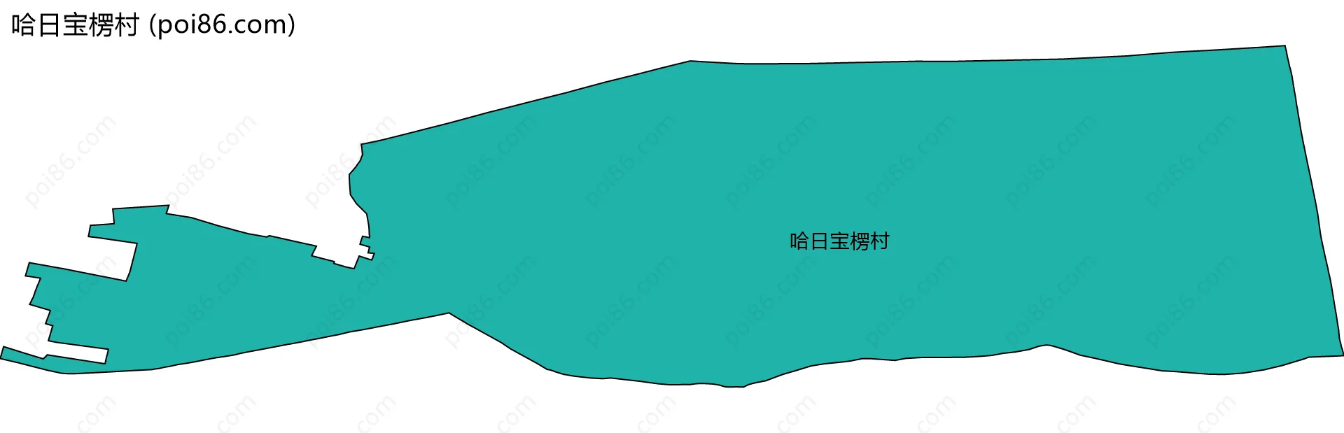 哈日宝楞村边界地图