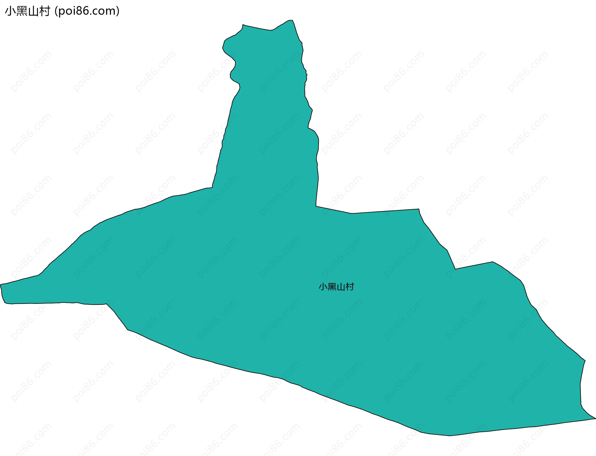 小黑山村边界地图