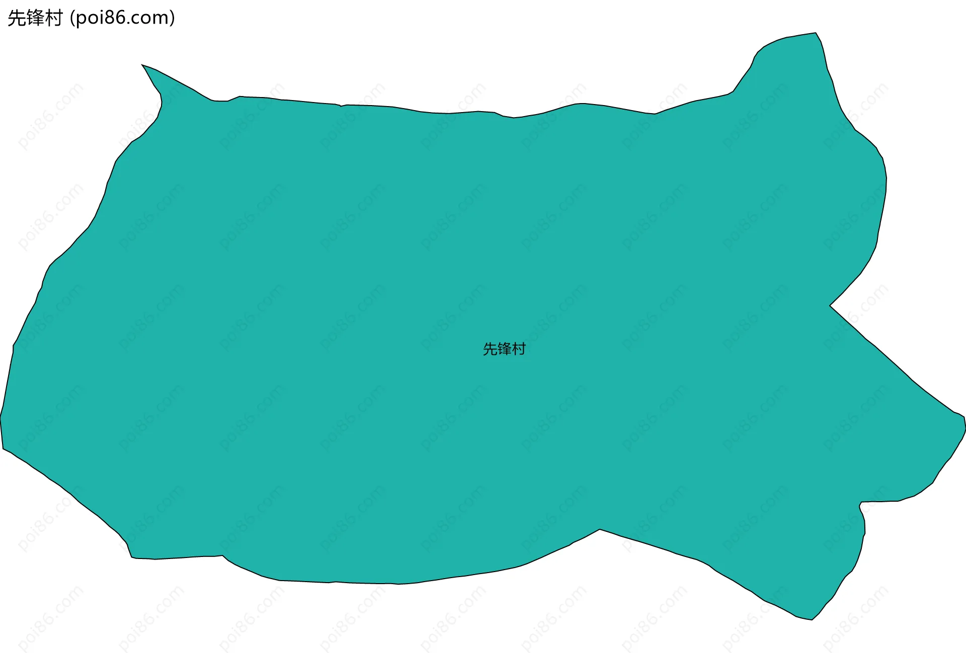 先锋村边界地图