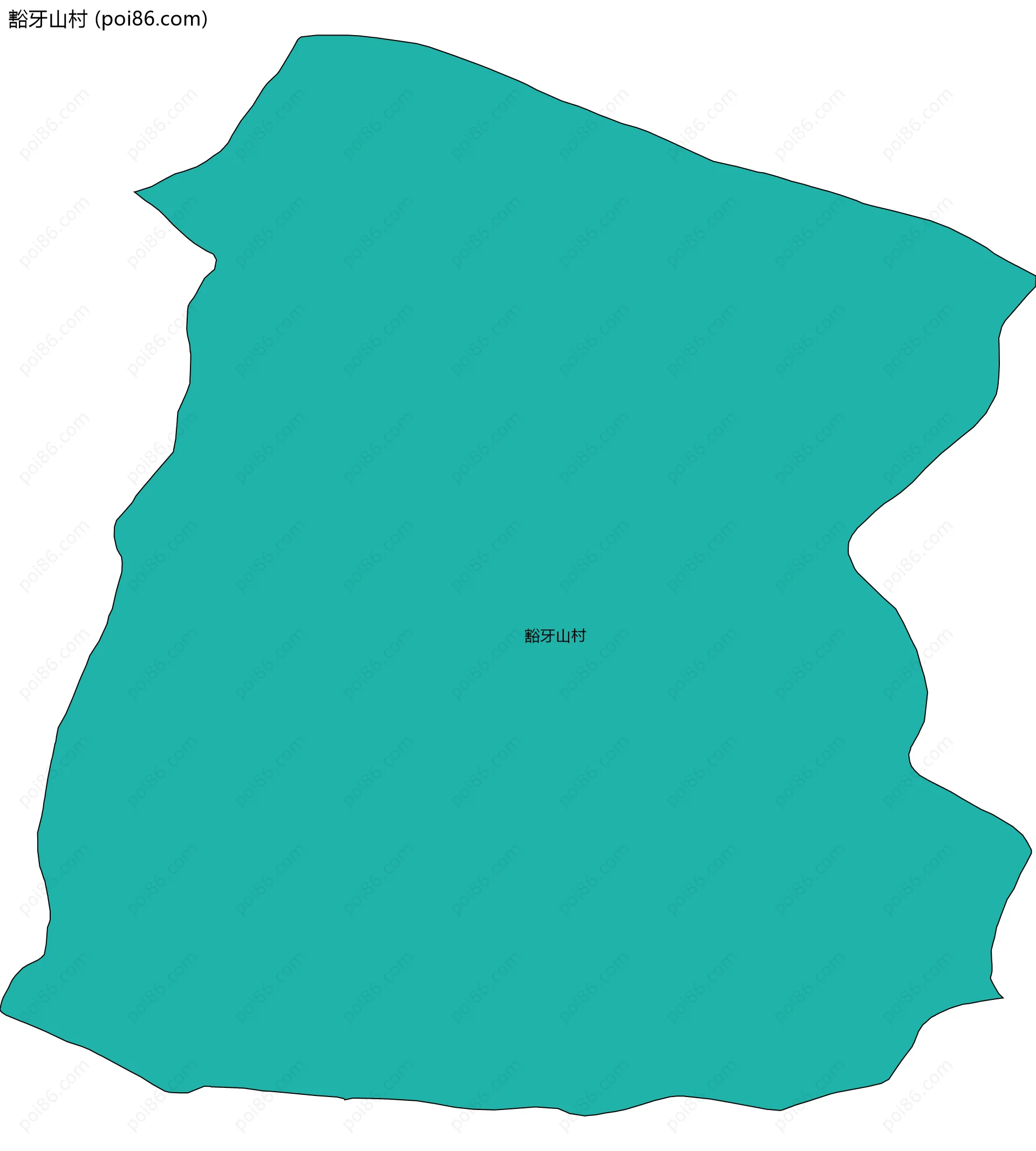 豁牙山村边界地图