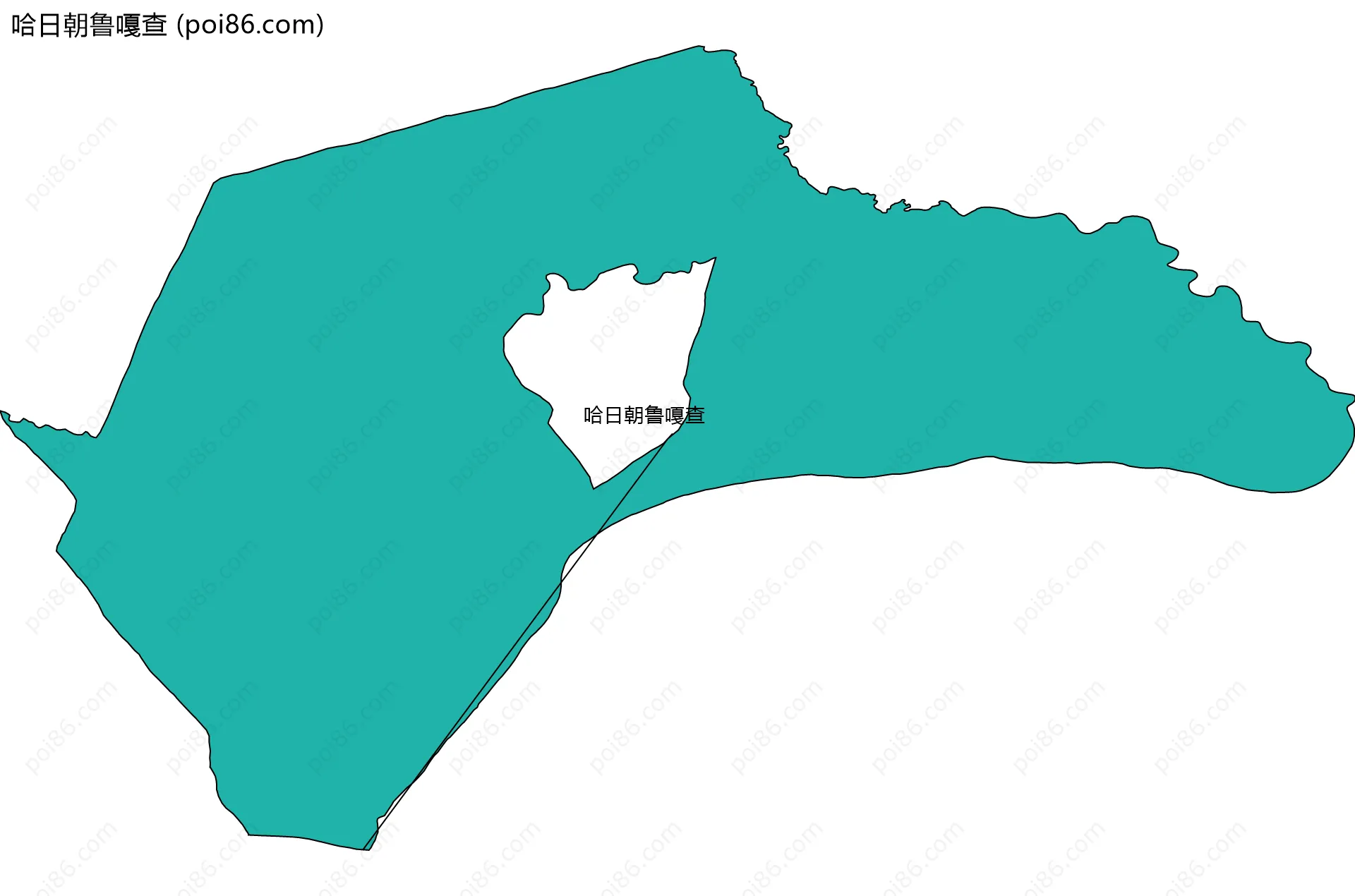 哈日朝鲁嘎查边界地图