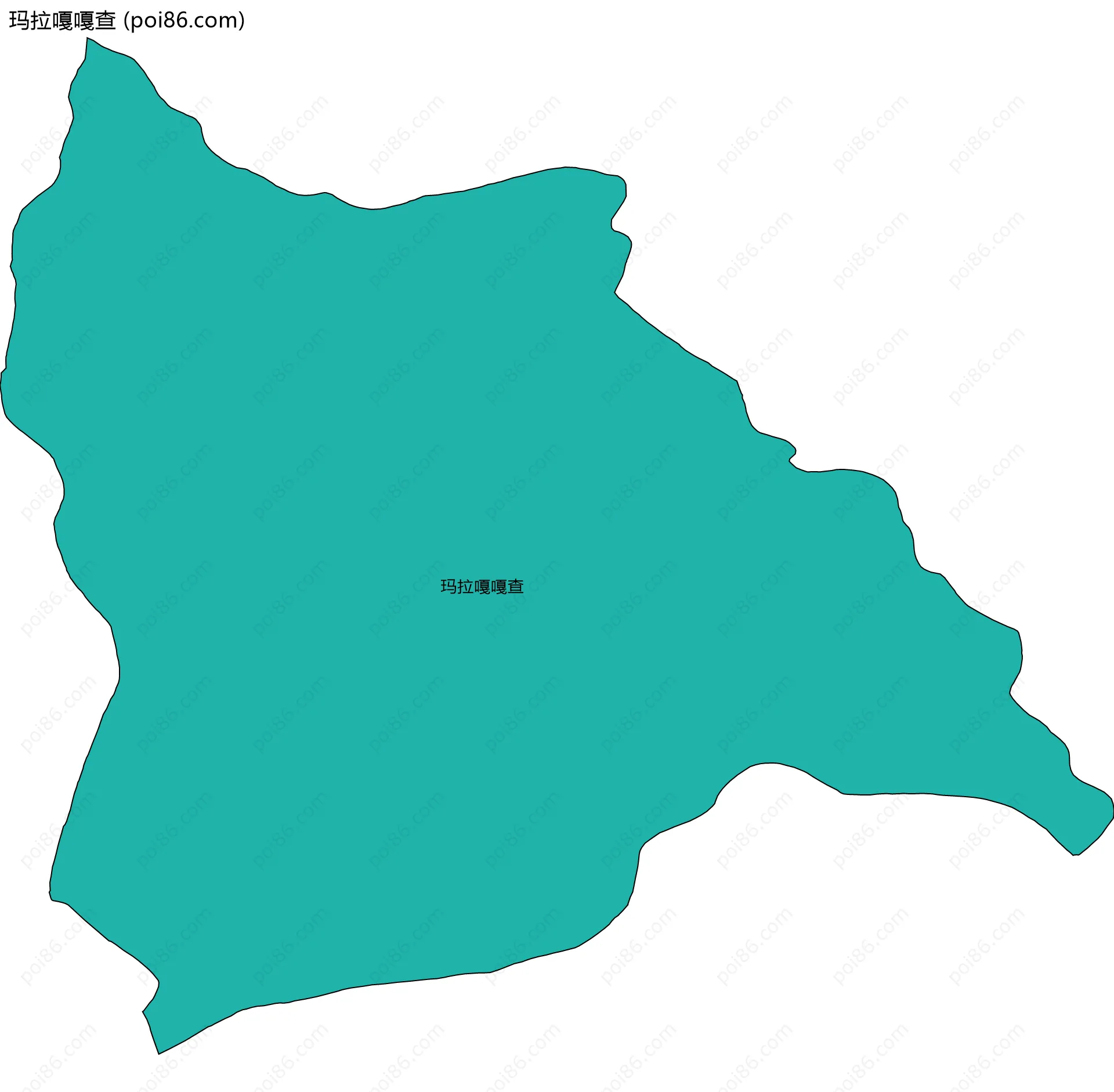 玛拉嘎嘎查边界地图