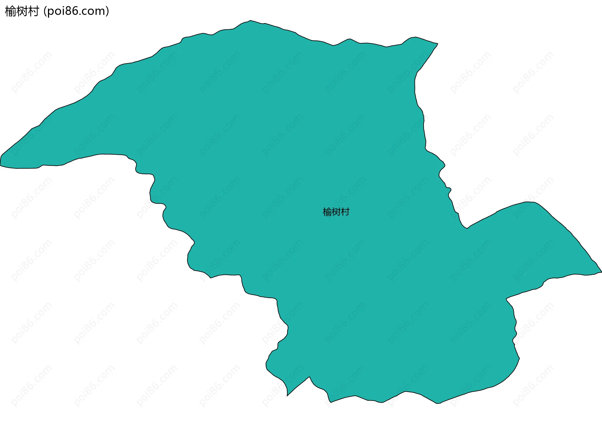 榆树村边界地图
