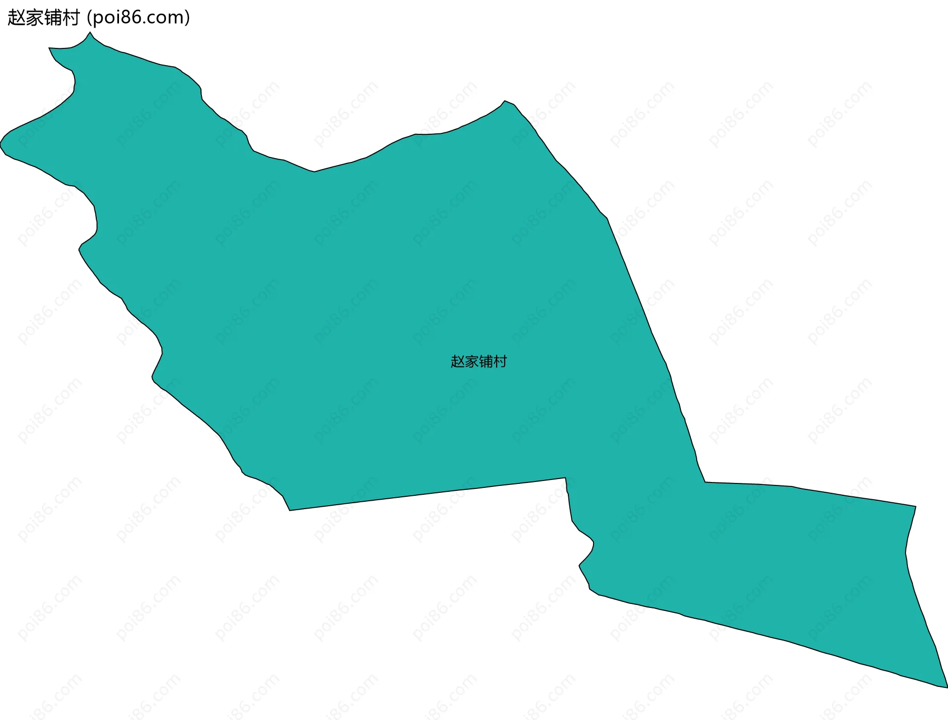 赵家铺村边界地图