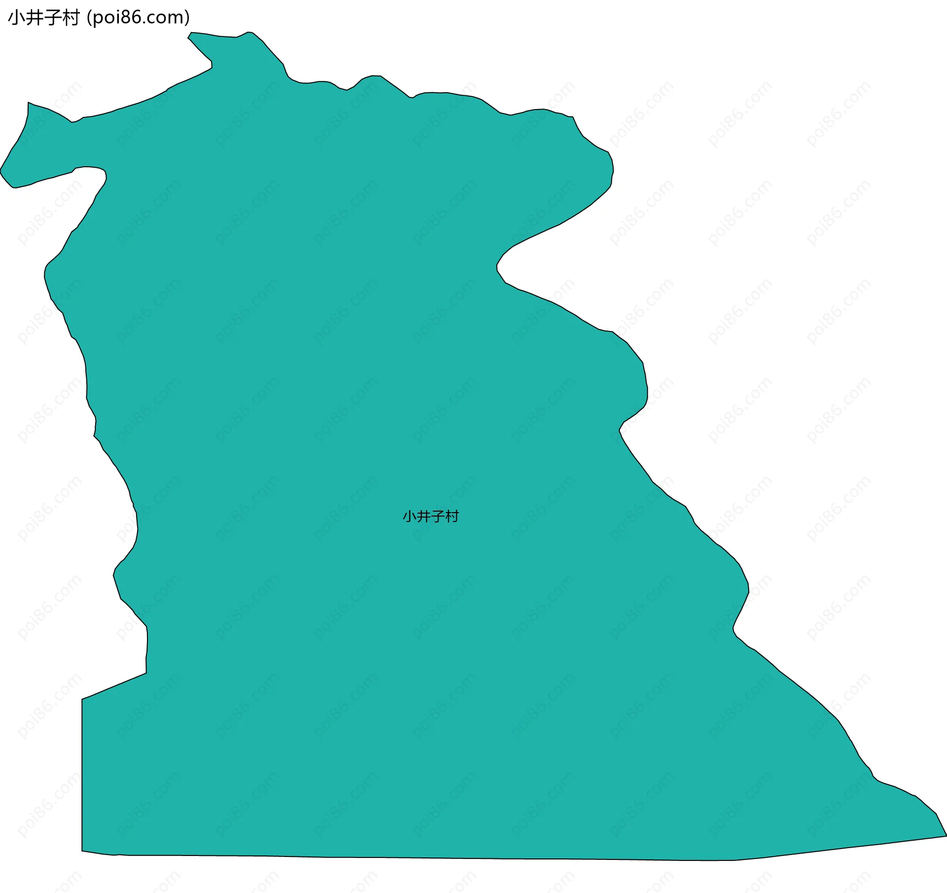 小井子村边界地图