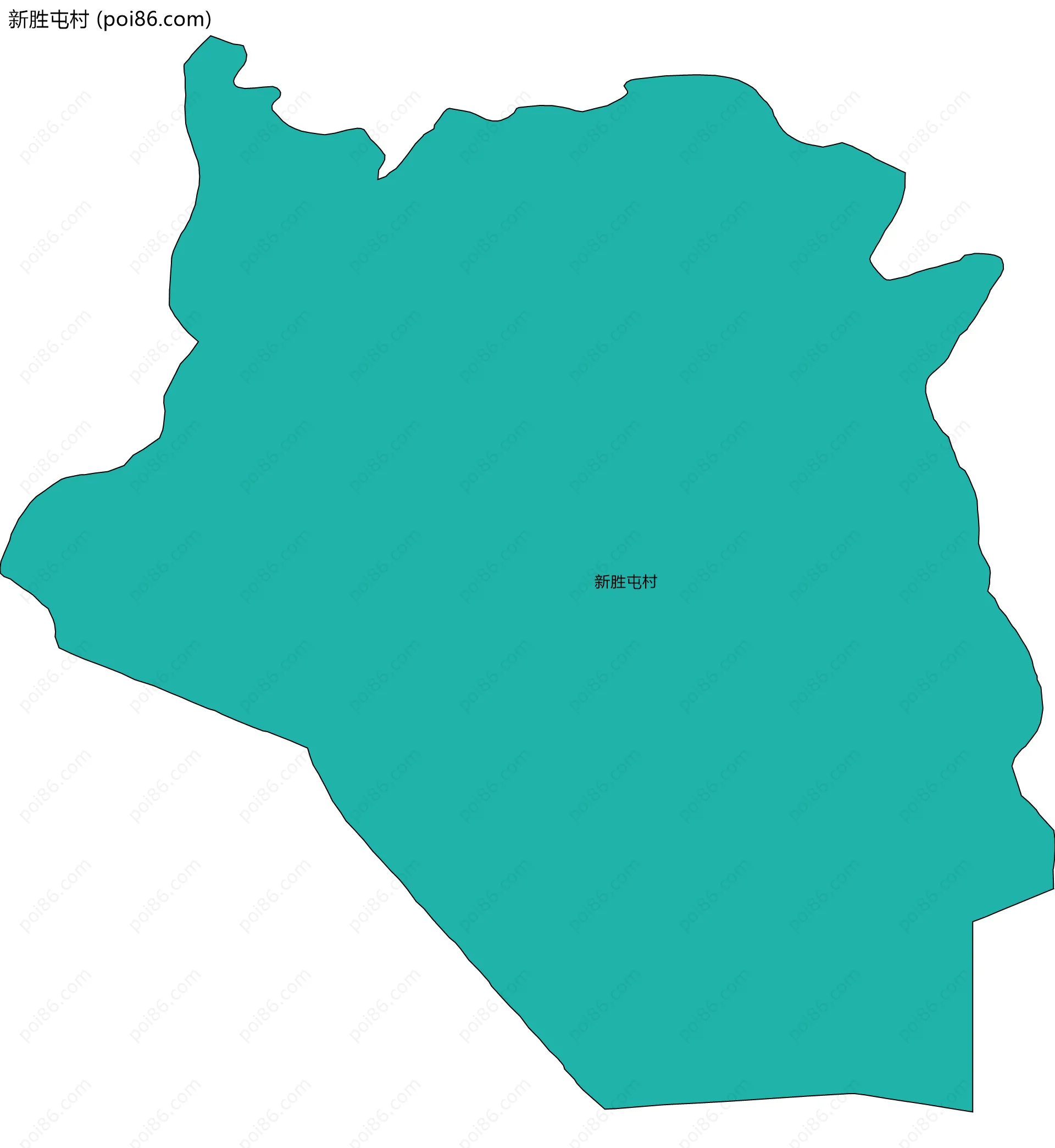 新胜屯村边界地图