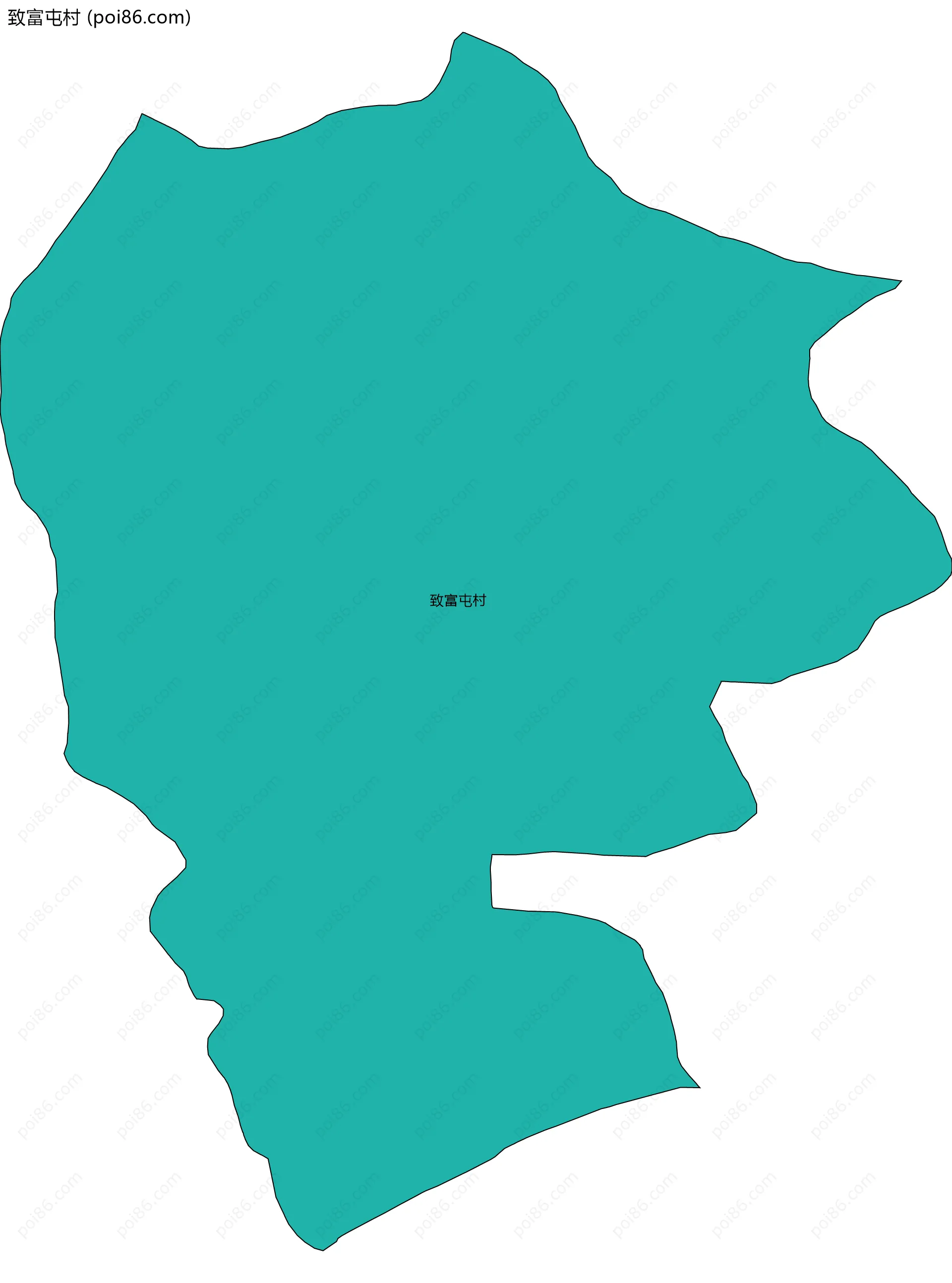 致富屯村边界地图