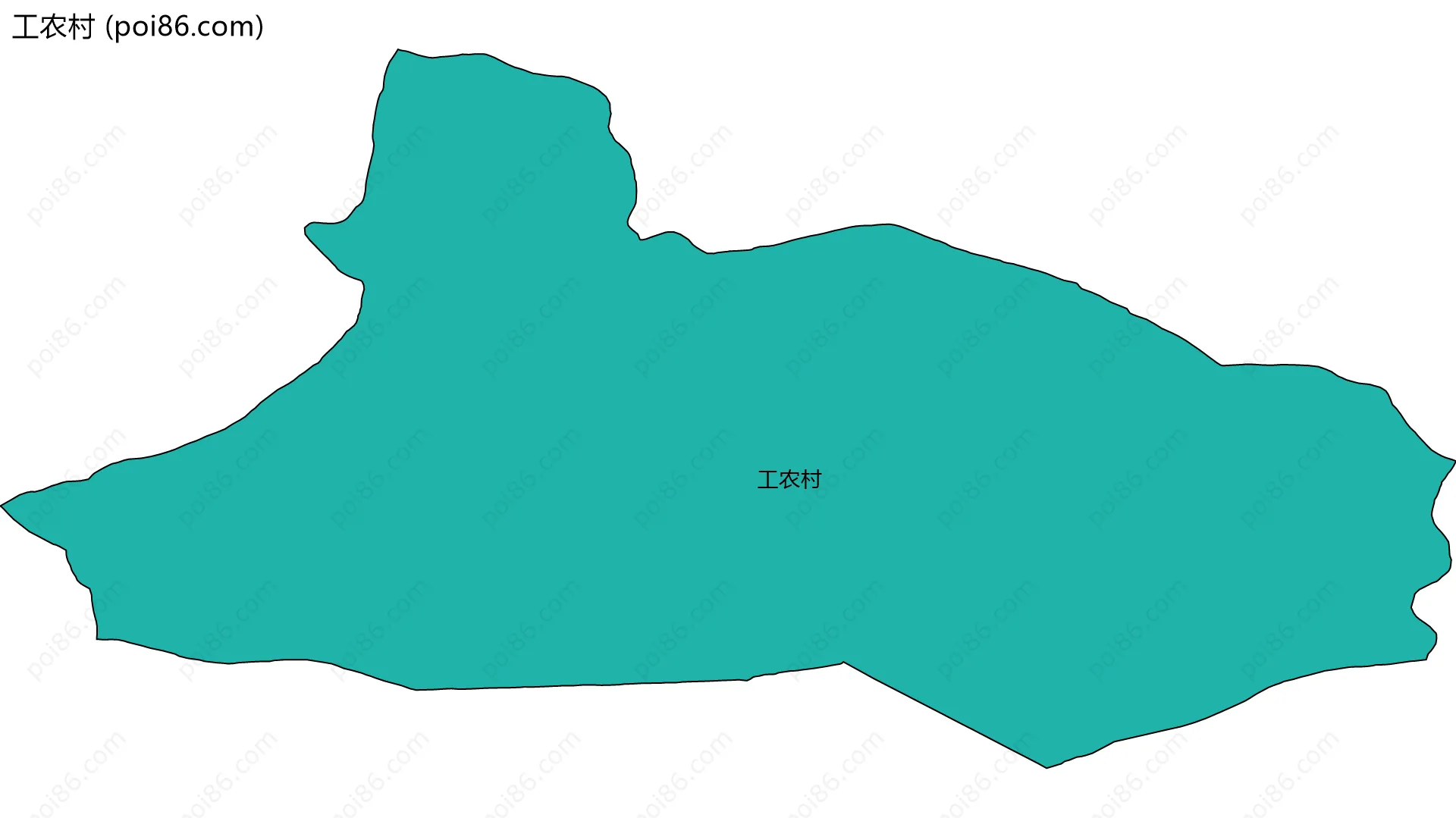 工农村边界地图